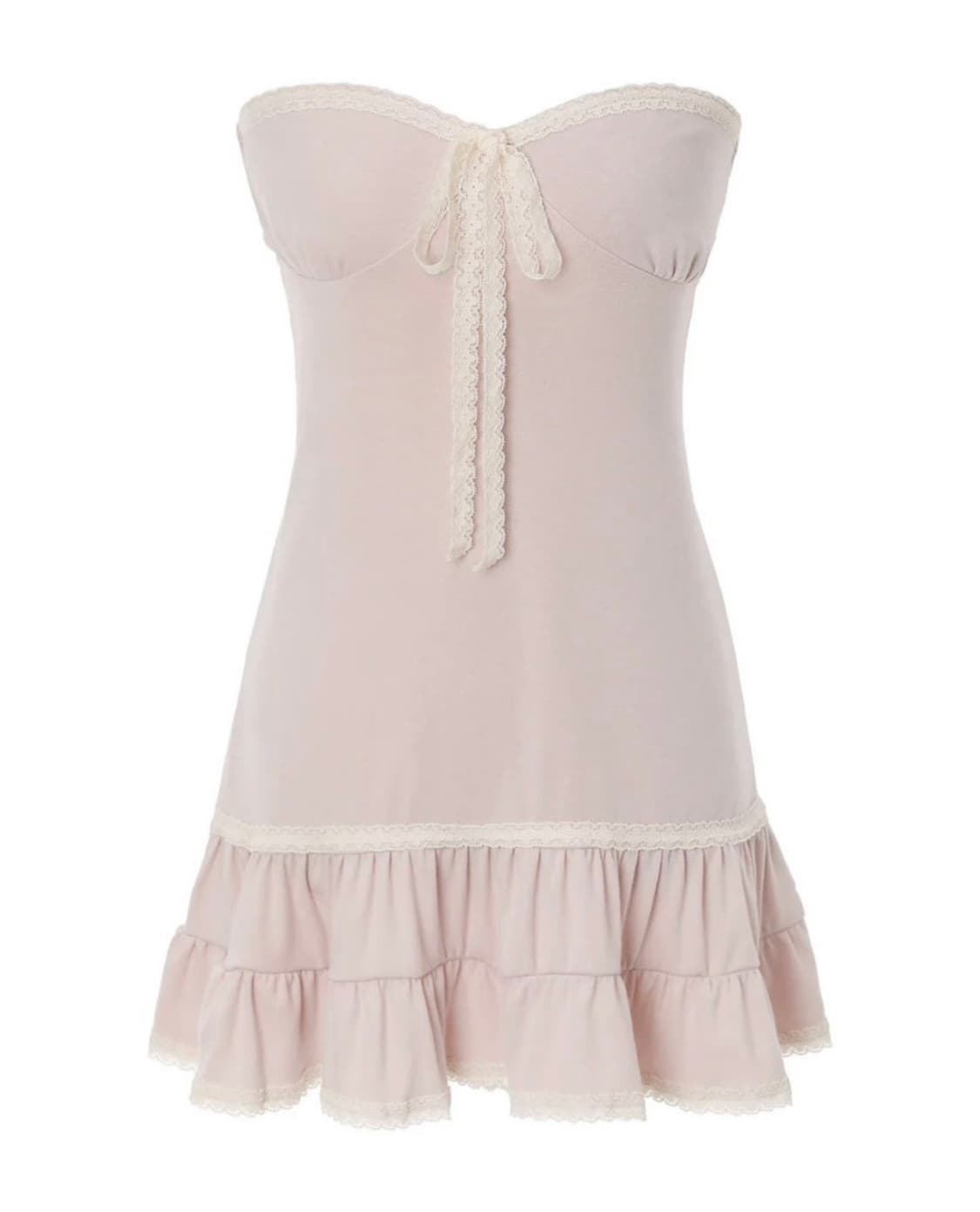 쓰리타임즈 크레페 튜브탑 + 볼레로 세트 상품이미지1