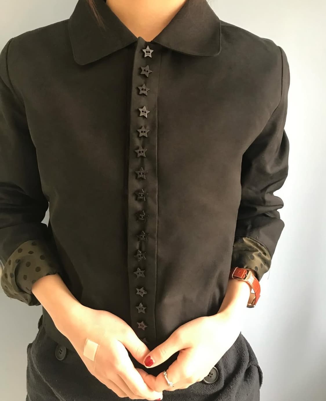 (설명참고) Stars Shirt Jacket Black 상품이미지1