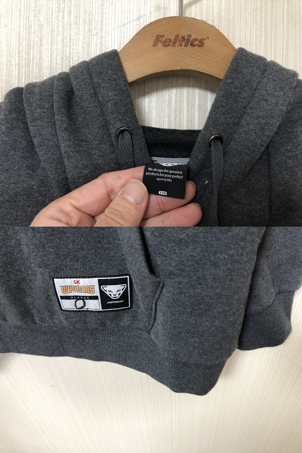 KBO 다이나핏 SK와이번스 선수실착 플리스 풀오버후디 110 #0 상품이미지6