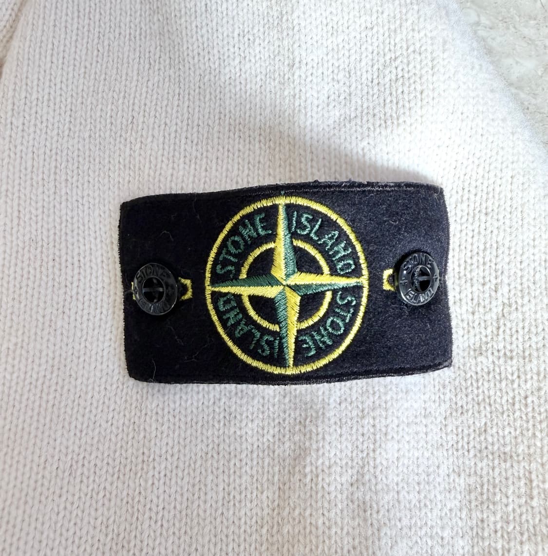 [정품] 스톤아일랜드 니트 집업 후디 (아이보리) 상품이미지3