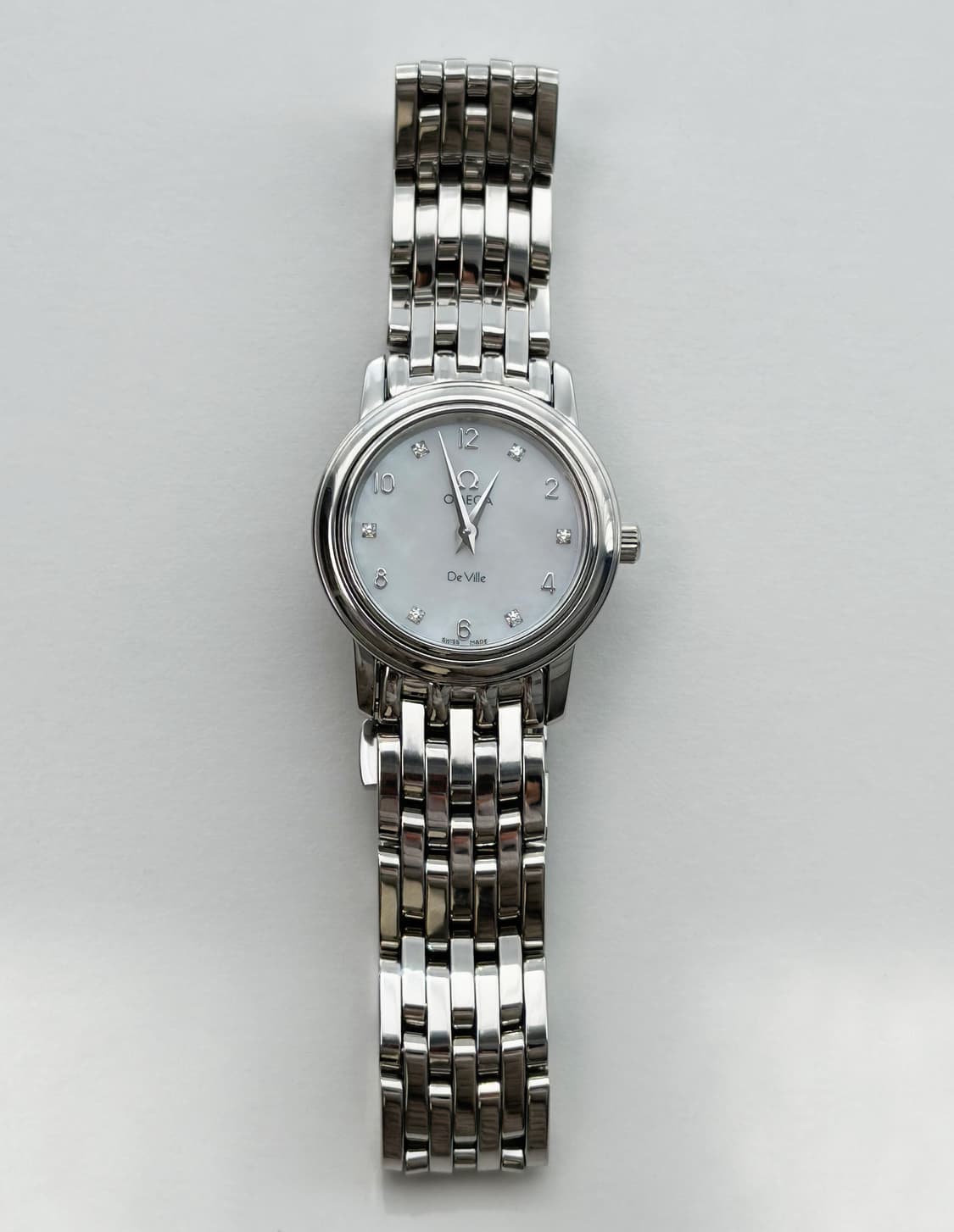 오메가 드빌 다이아 화이트 쉘 다이얼 시계  상품이미지6