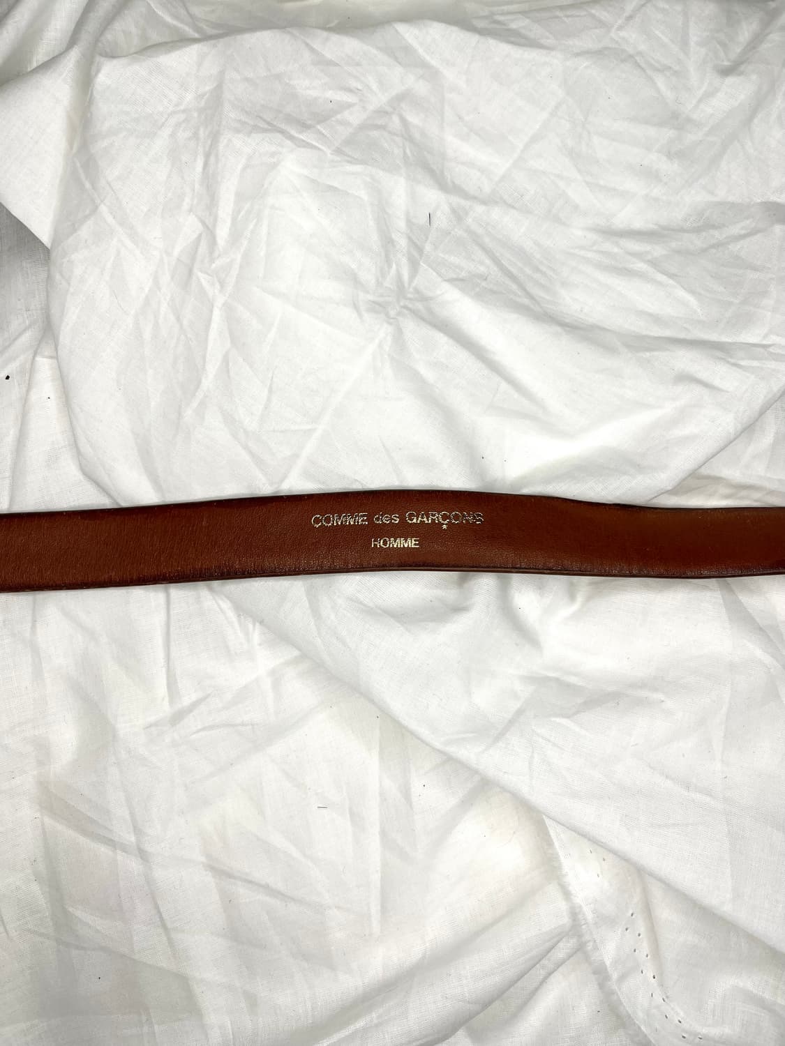 꼼데가르송 옴므 빈티지 브라운 레더 벨트 상품이미지3
