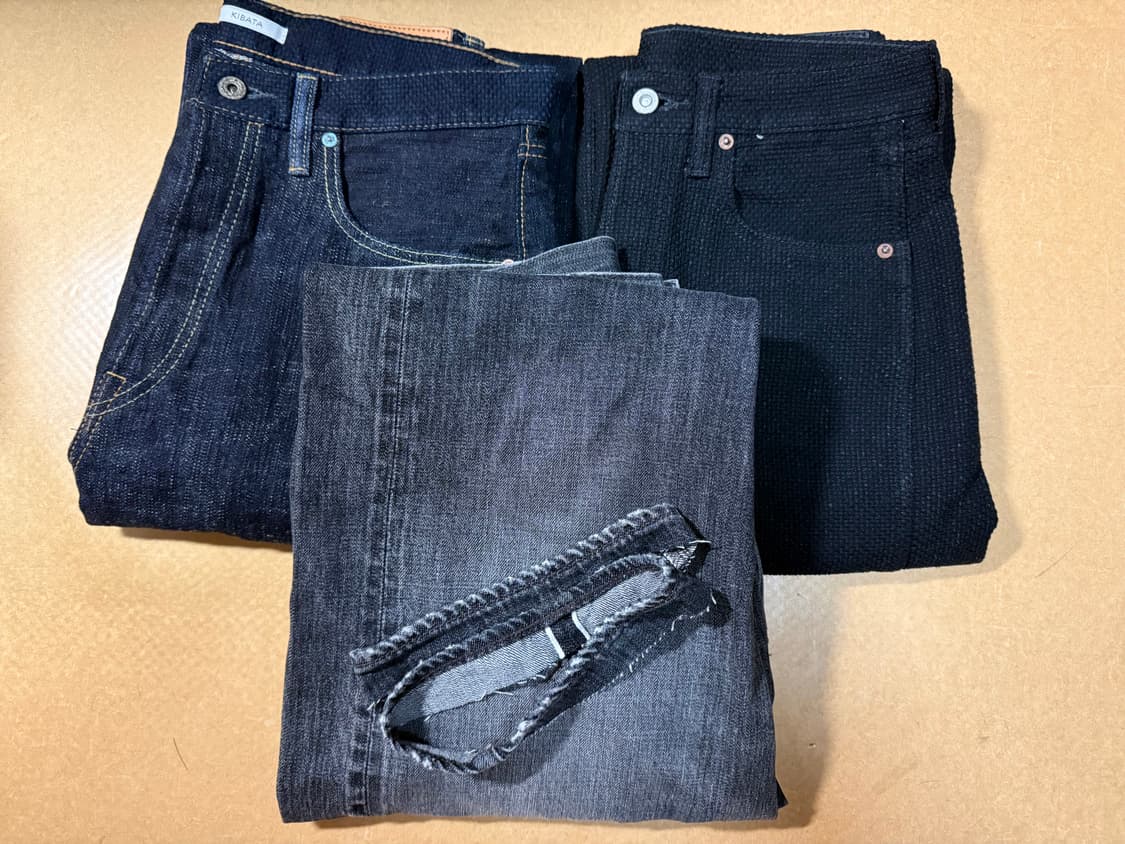 키바타 블루아워2 / 키바타 사시코 올드 블랙 / 오베르쥬 흑청 상품이미지1