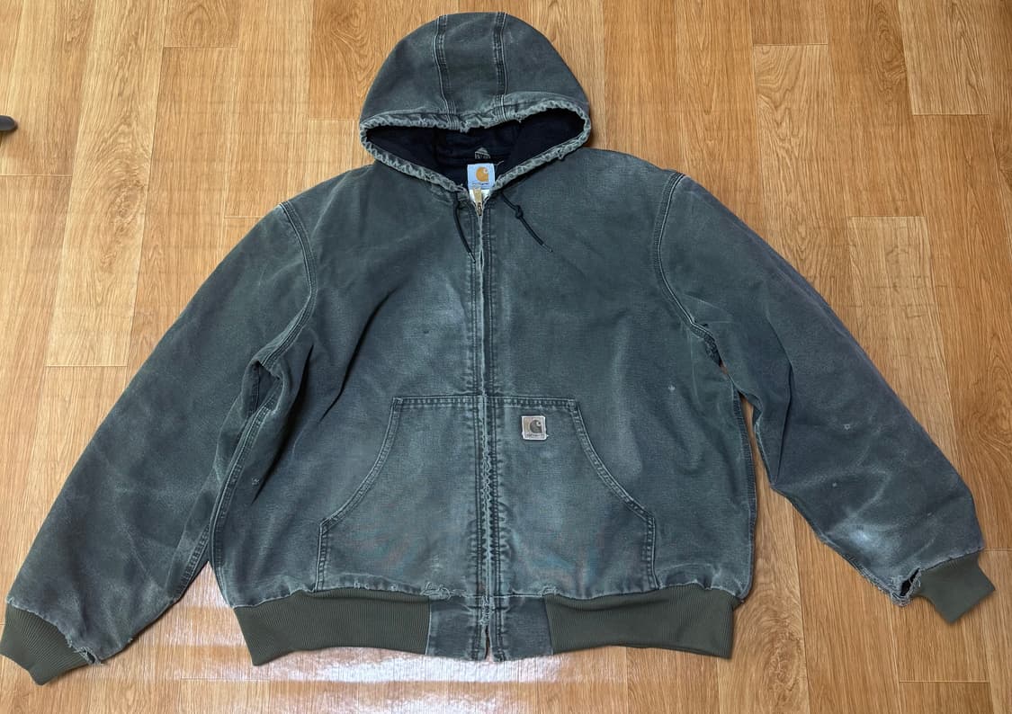 03년 칼하트 j25 액티브 자켓 모스 그린 하드 페이딩 상품이미지1