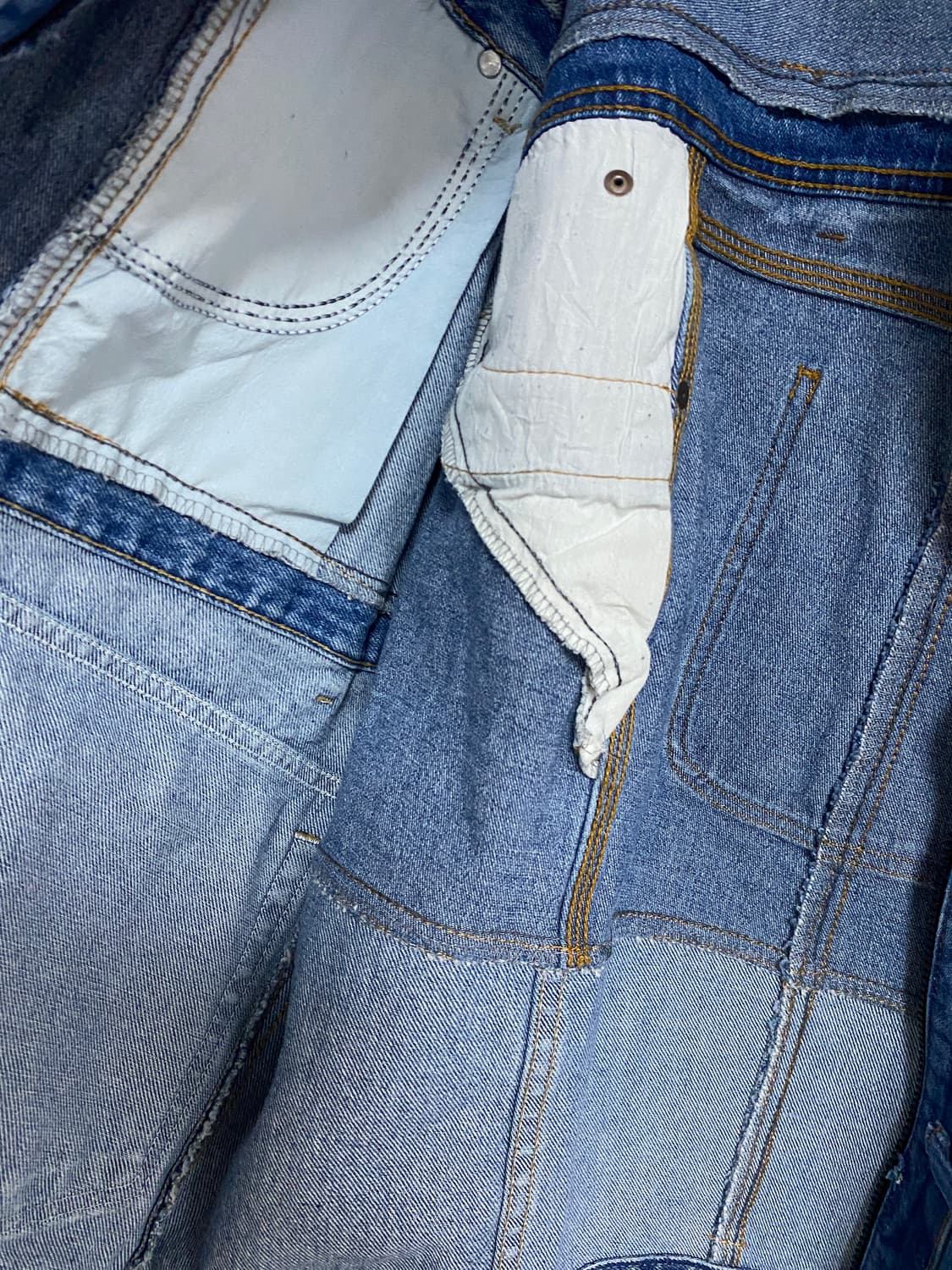 (XL)빈티지 패치워크 커스텀 데님 자켓 상품이미지7