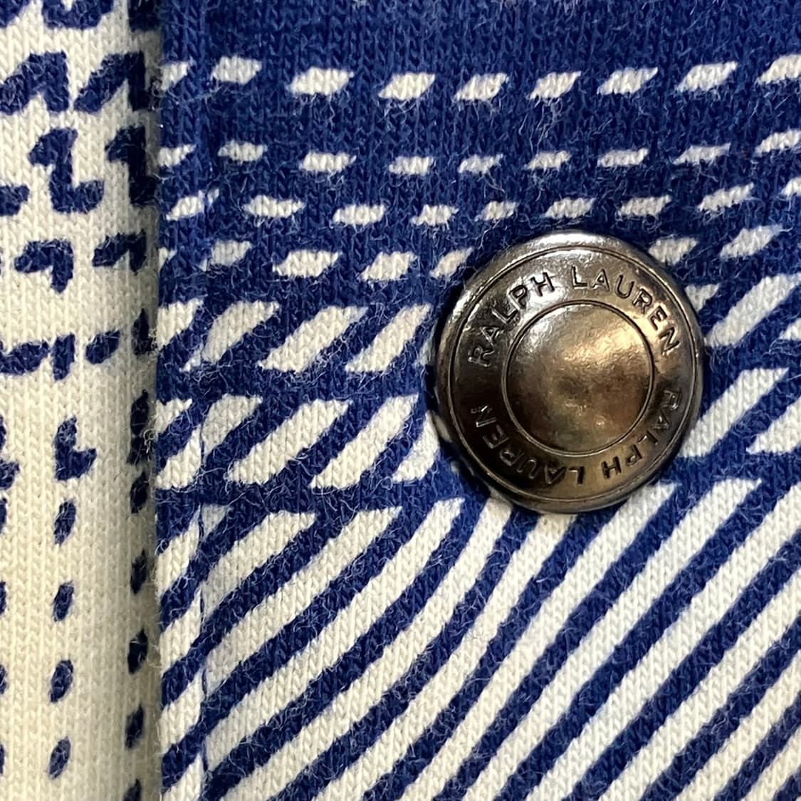 폴로 랄프로렌 블루체크 플래드 플리스 양털 자켓 L 상품이미지5