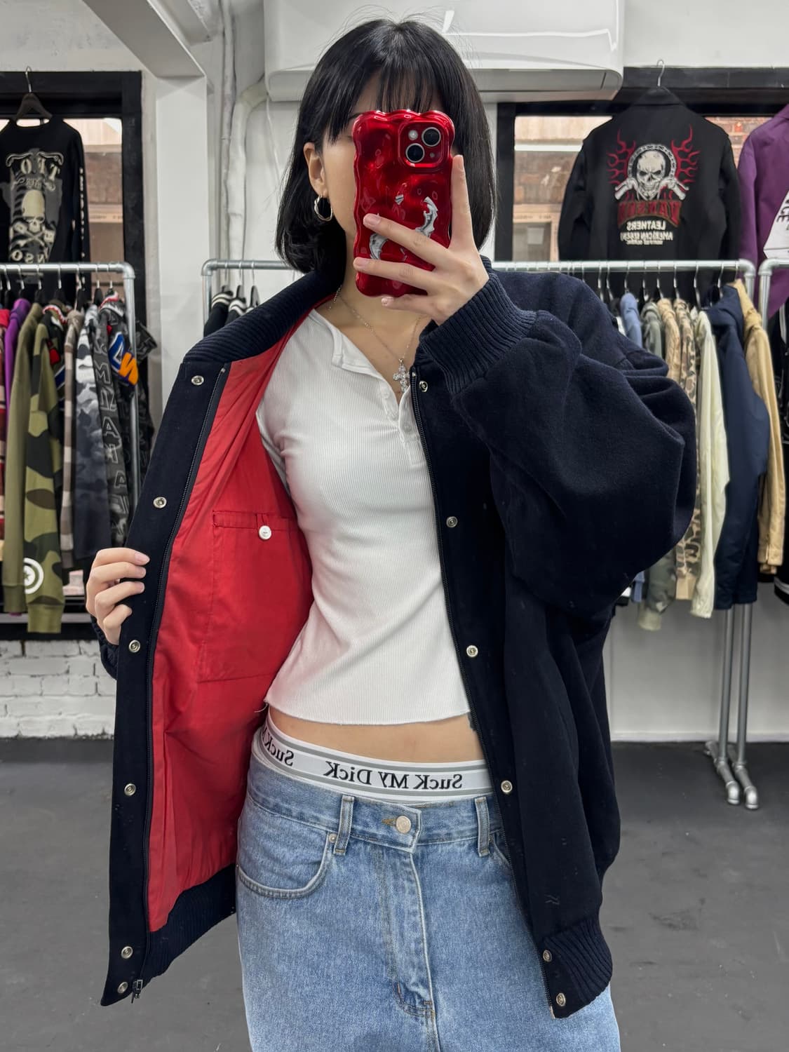 90s 라코스테 울 바시티 자켓 상품이미지2