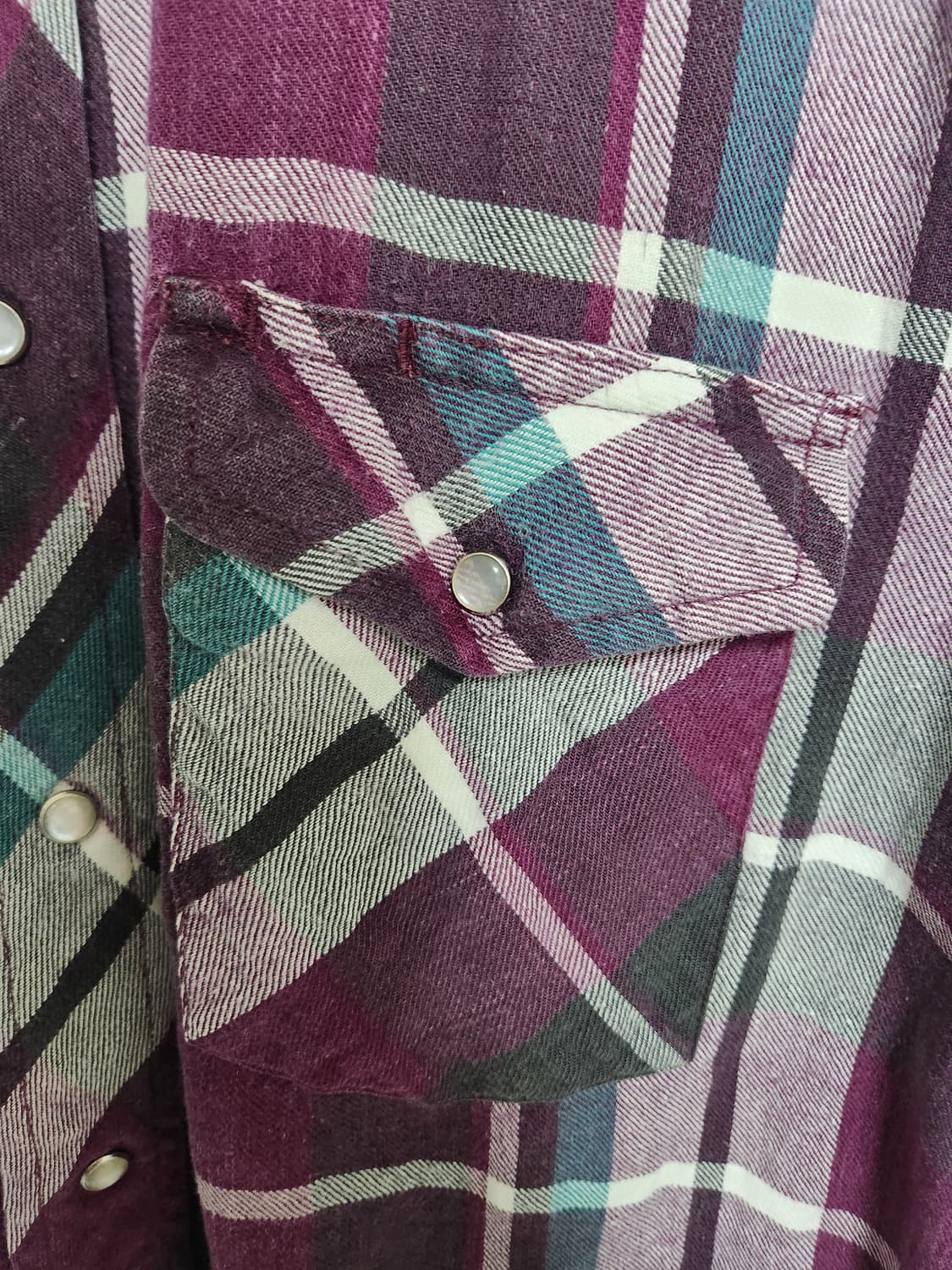 랭글러Wrangler 웨스턴 플란넬 셔츠 XL - S70 상품이미지5