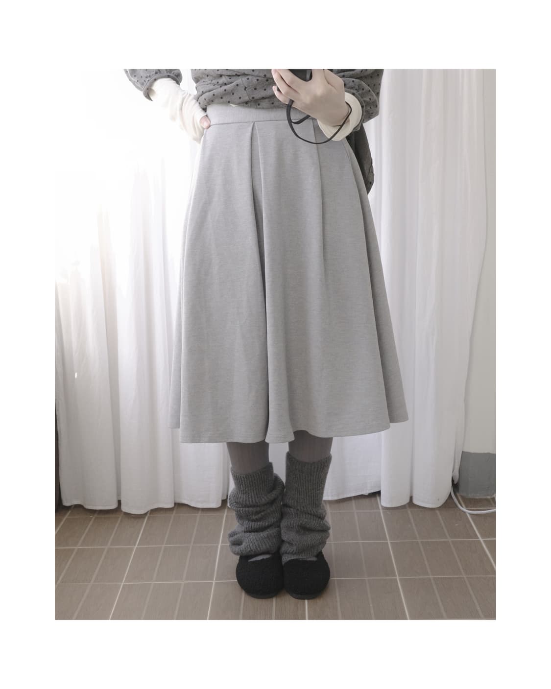 GU light grey skirt 상품이미지6