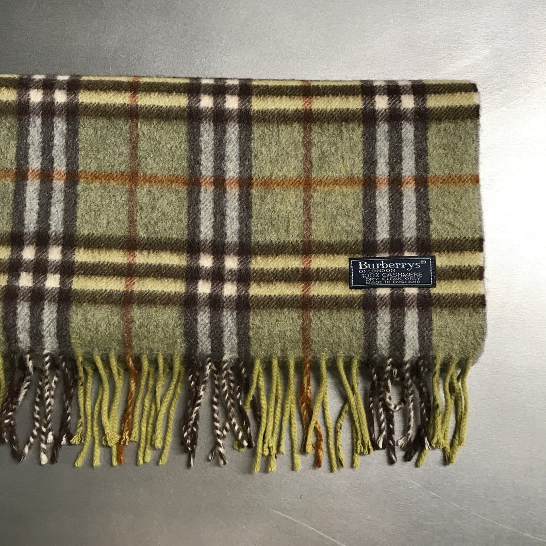 버버리 정품 캐시미어 머플러 그린 상품이미지2