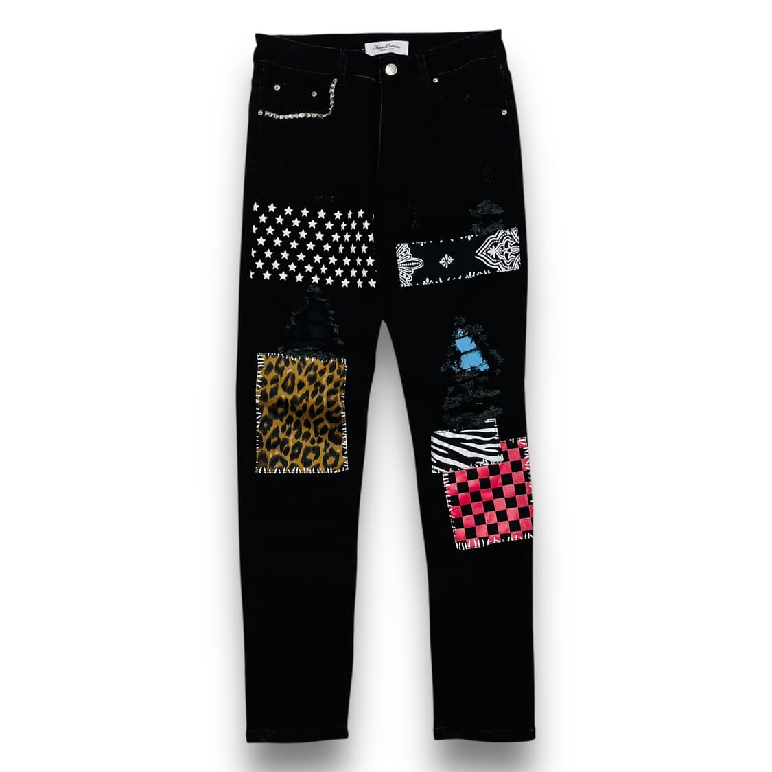 펑크 Hyper Couture 스터드 호피 스타 팬츠 상품이미지2