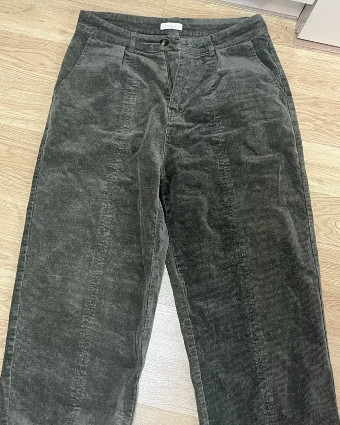 피그먼트 코듀로이 팬츠 올리브(카키) 상품이미지2