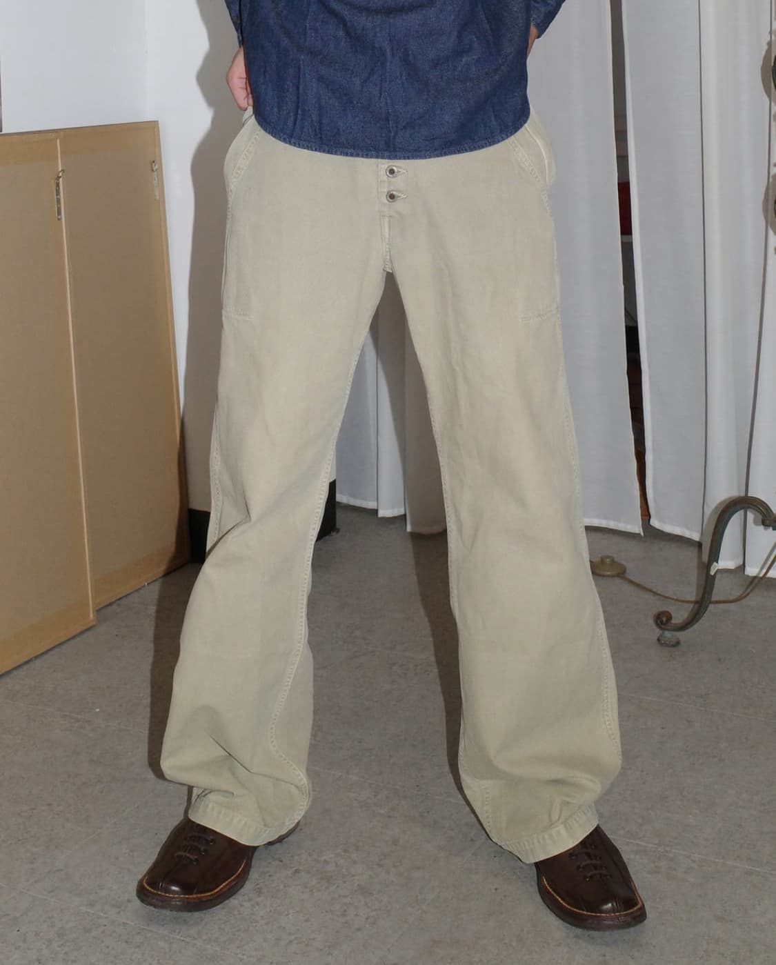 캐피탈 밴딩 와이드 코튼 팬츠 상품이미지7