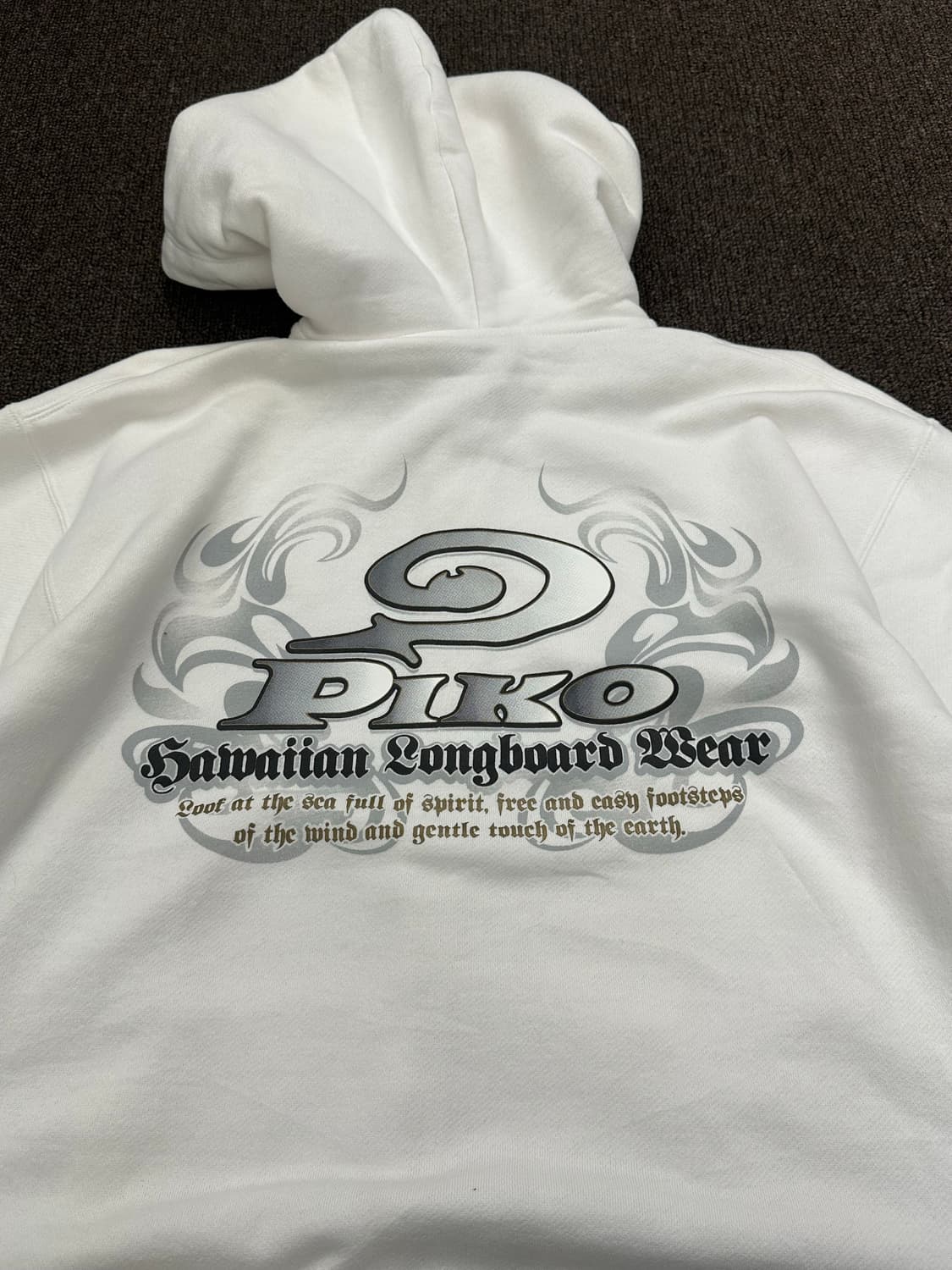 M)PIKO vintage 트리발 화이트 후드집업 상품이미지7