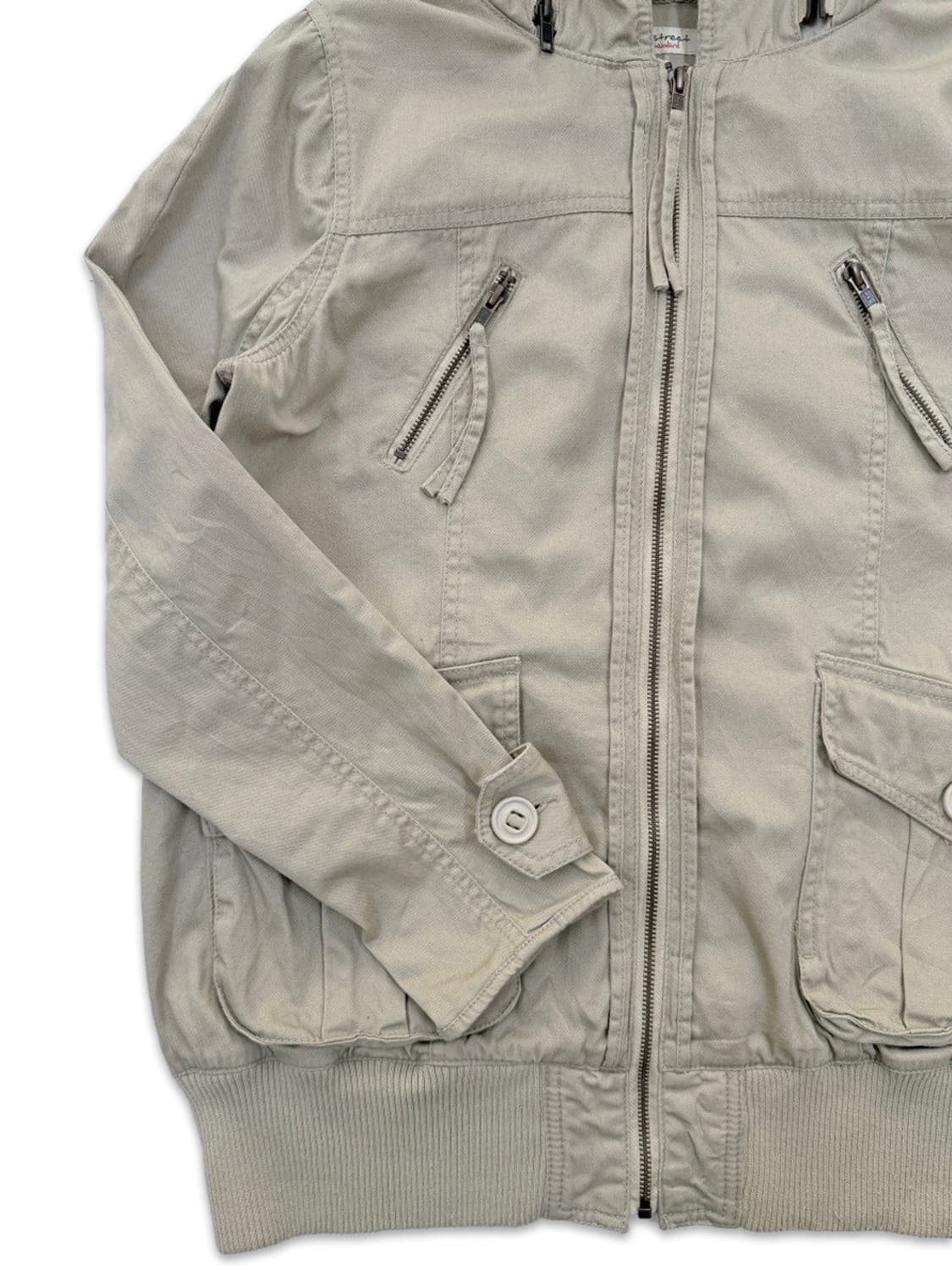 빈티지 베이지 포켓 집업 자켓 상품이미지4