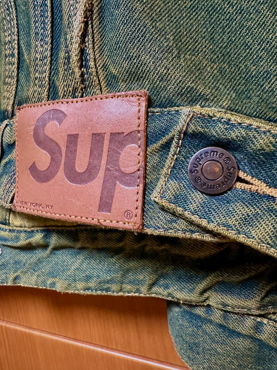 Supreme S logo denim trucker jacket 상품이미지3