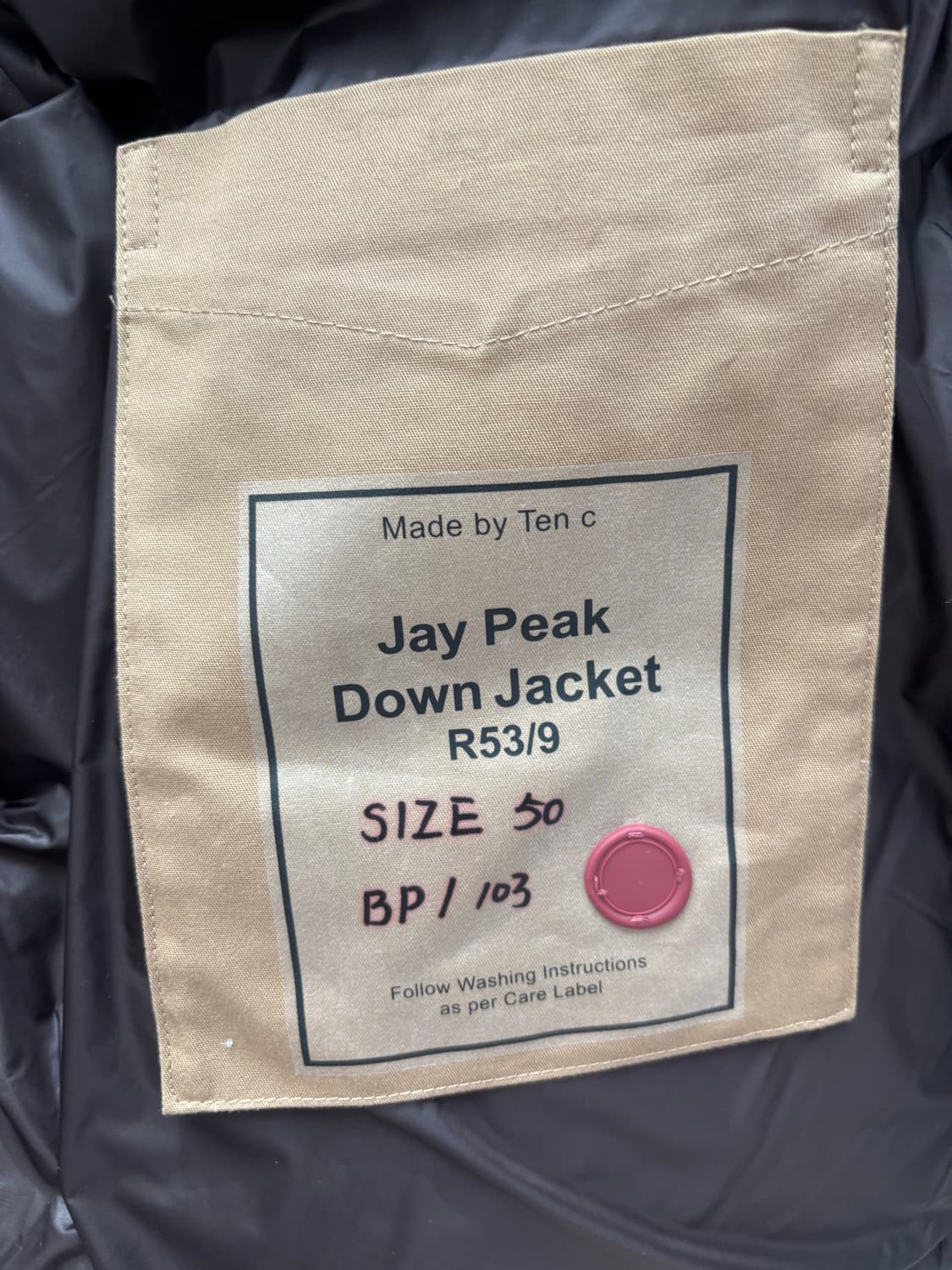 [50] Ten C 제이 피크 다크브라운 다운 패딩 상품이미지5