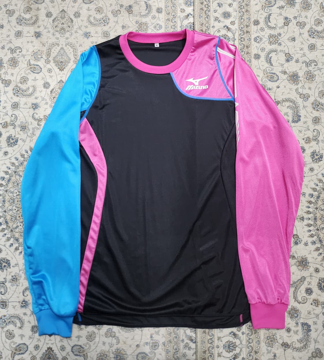 MIZUNO 미즈노 컬러블록 기능성 /런닝 긴팔티 L 상품이미지1