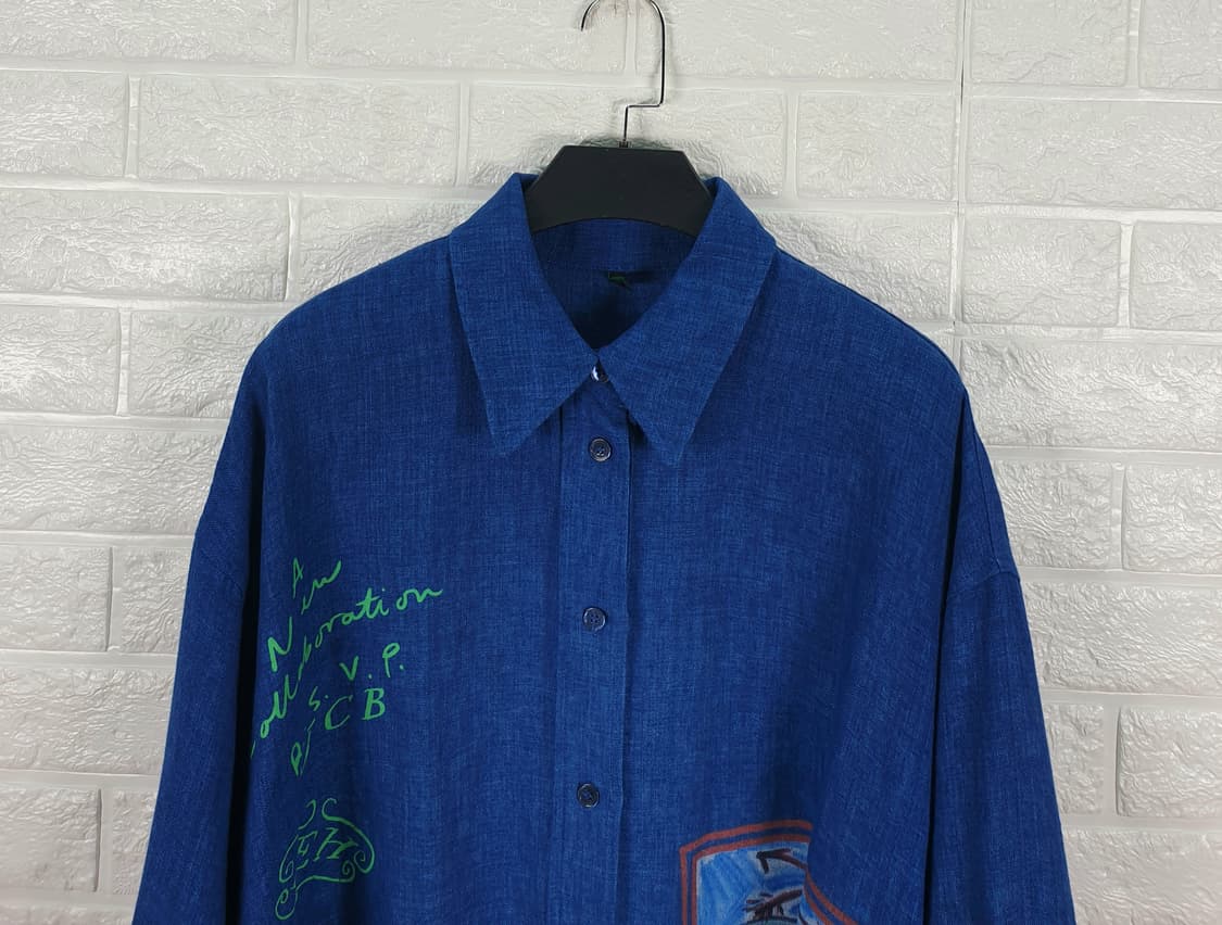 [F]베네통 린넨 루즈핏 셔츠 상품이미지4