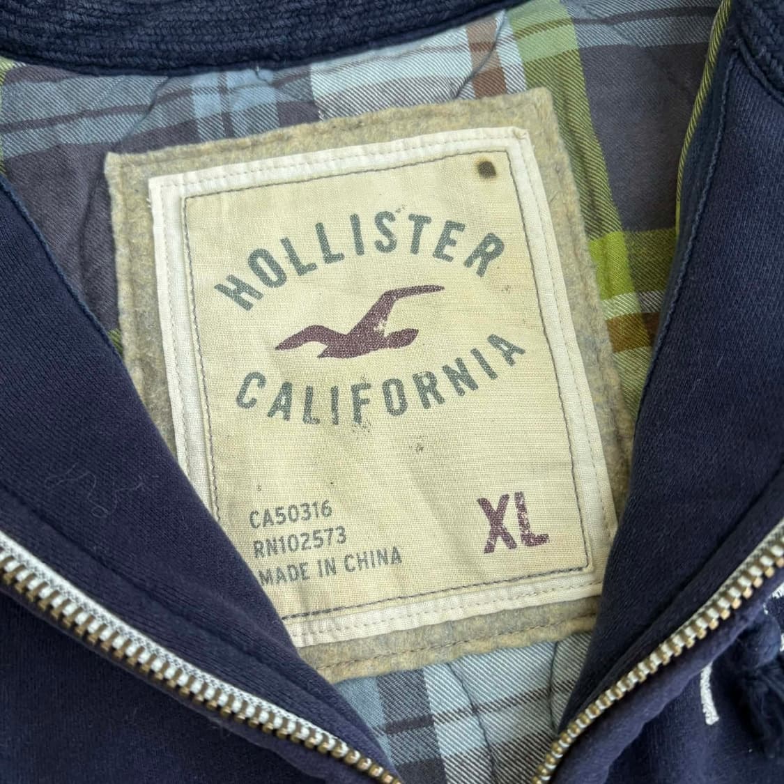 홀리스터 y2k 올드스쿨 안감 퀄팅 패디드 자켓 후드집업 점퍼 희귀져지( 상품이미지4