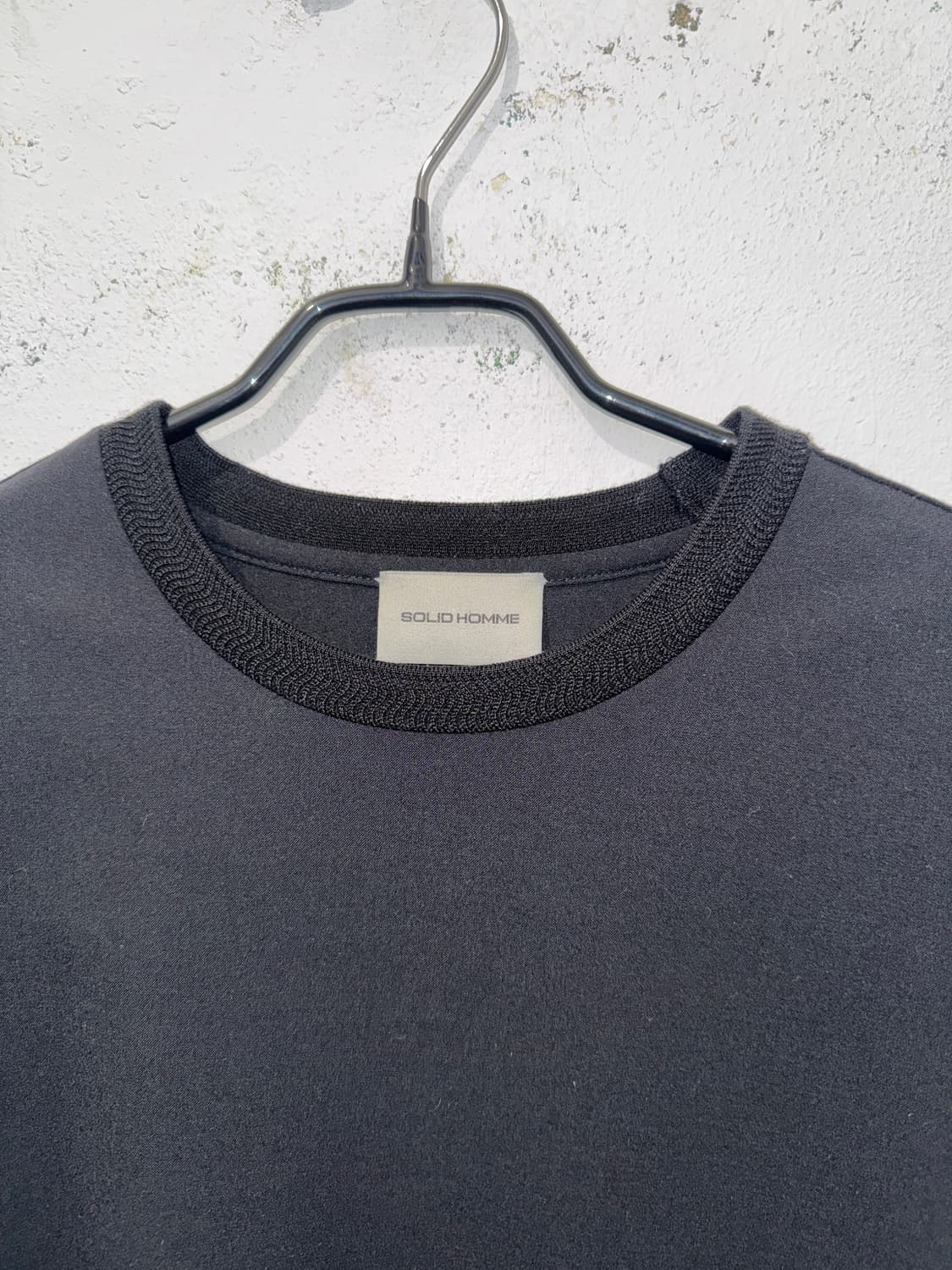 solid homme black long sleeve T-shirt 상품이미지2