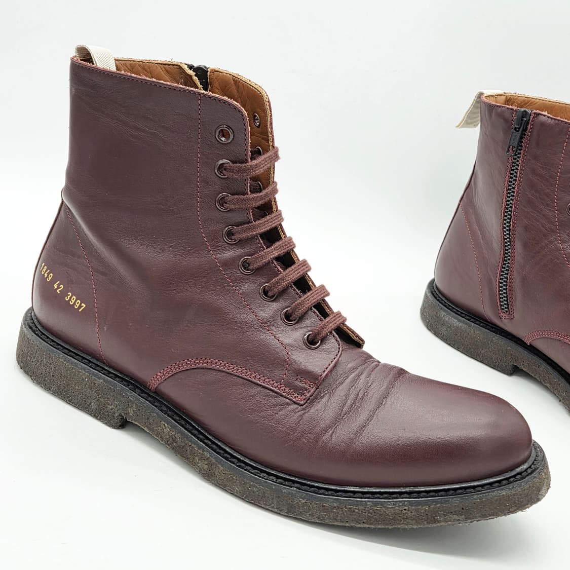 커먼프로젝트 ZIP 컴뱃부츠 버건디 (42) 상품이미지6