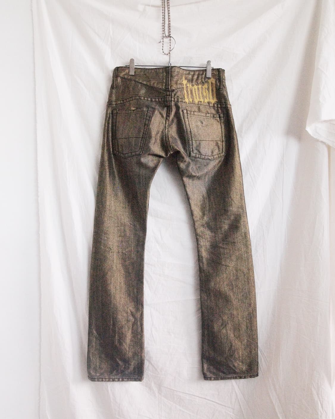 troiso jpn 골드 글리터 vkei 부츠컷 데님 상품이미지5