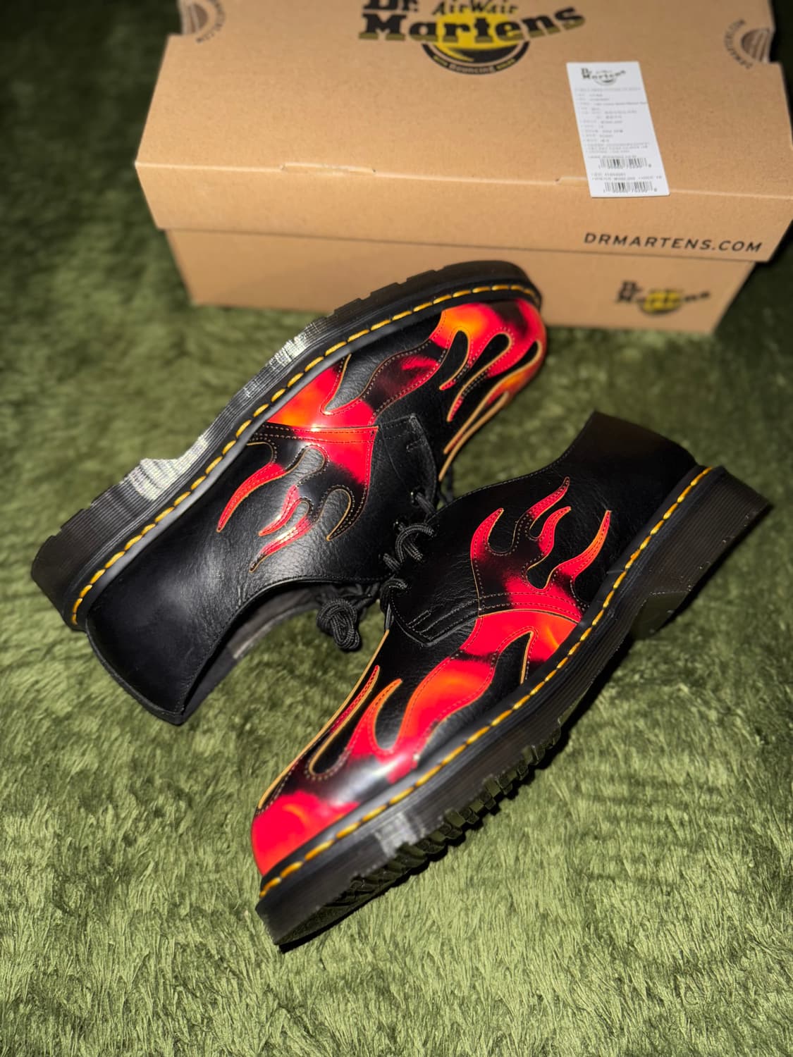 [290] 닥터마틴 1461 플레임 그래픽 블랙 상품이미지4