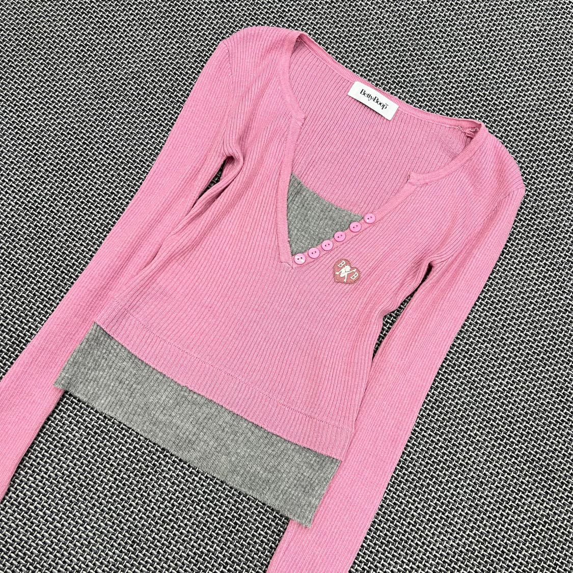 베티붑 레이어드 핑크 롱슬리브 상품이미지1