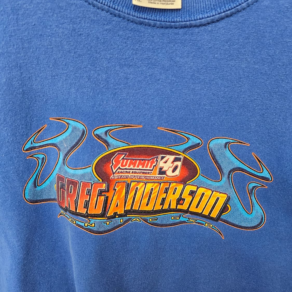 USA 90's 그래픽 프린팅 빈티지 반팔티 블루 상품이미지3