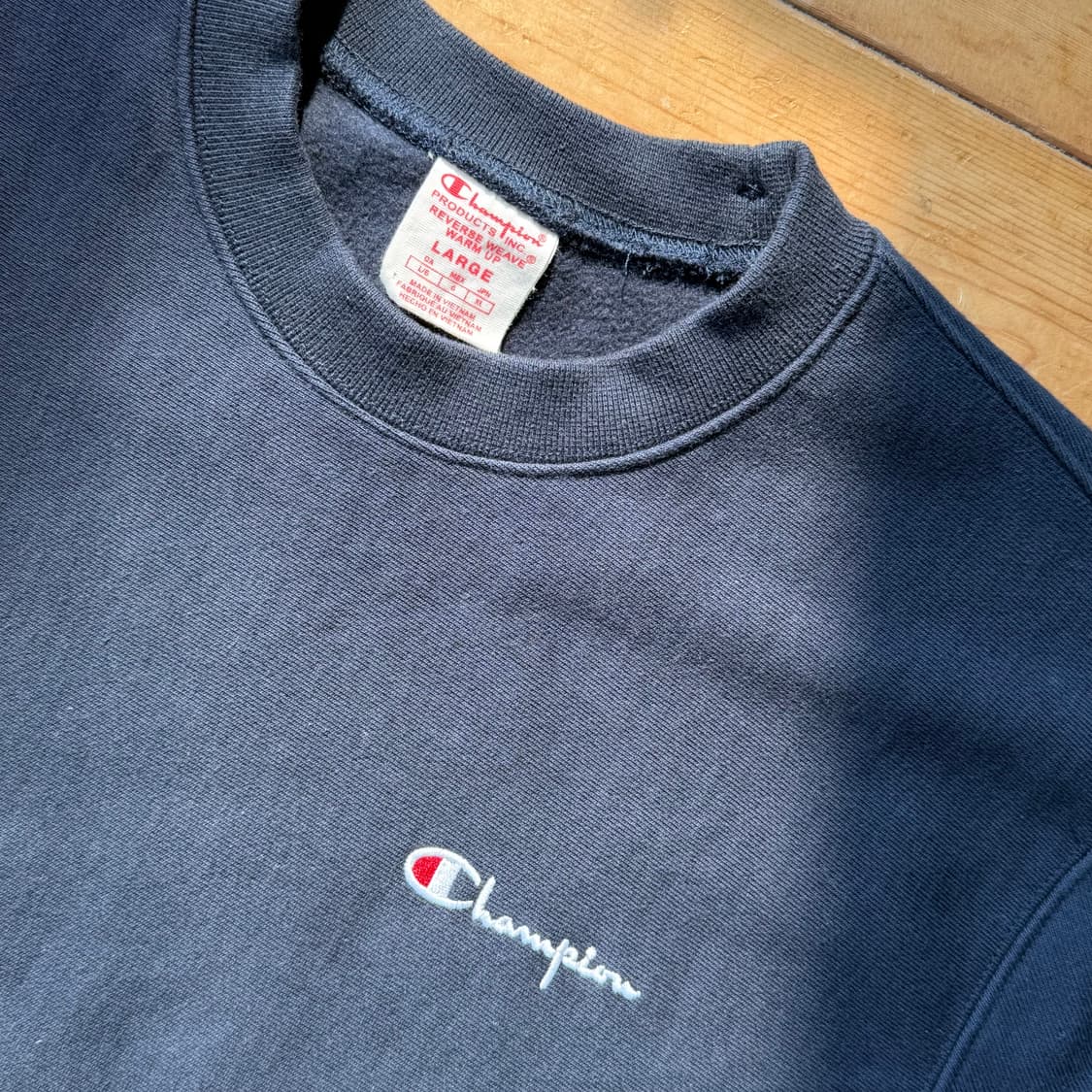 챔피온 리버스위브 스웻 / 네이비 맨투맨 (사이드 리브) 상품이미지3