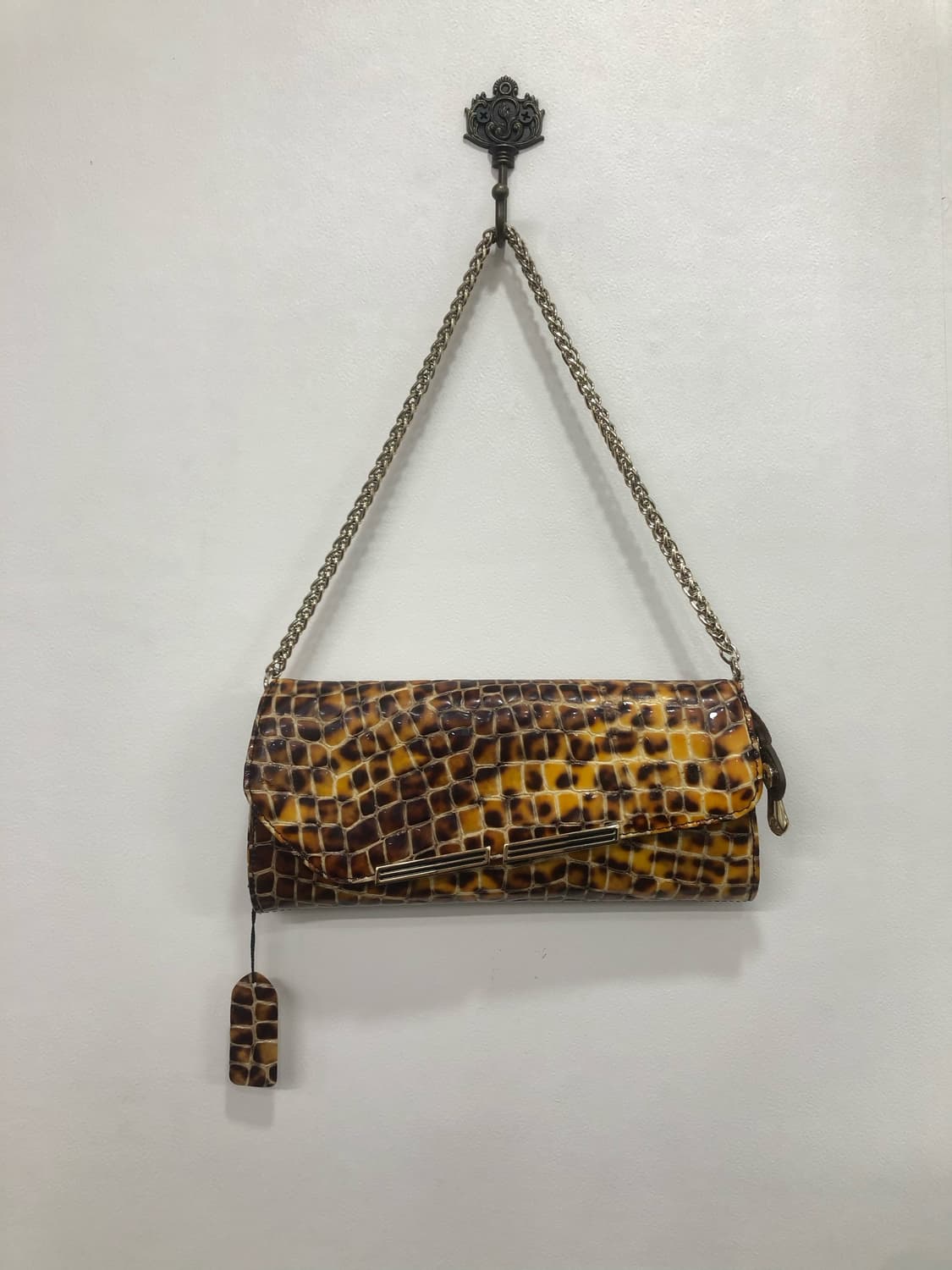 snakeskin leather chain shoulder bag  상품이미지2