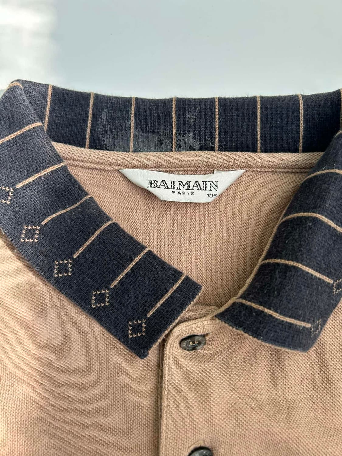 [100] Balmain 발망 콘드라스트 카라넥 럭비셔츠 슬리브 상품이미지4