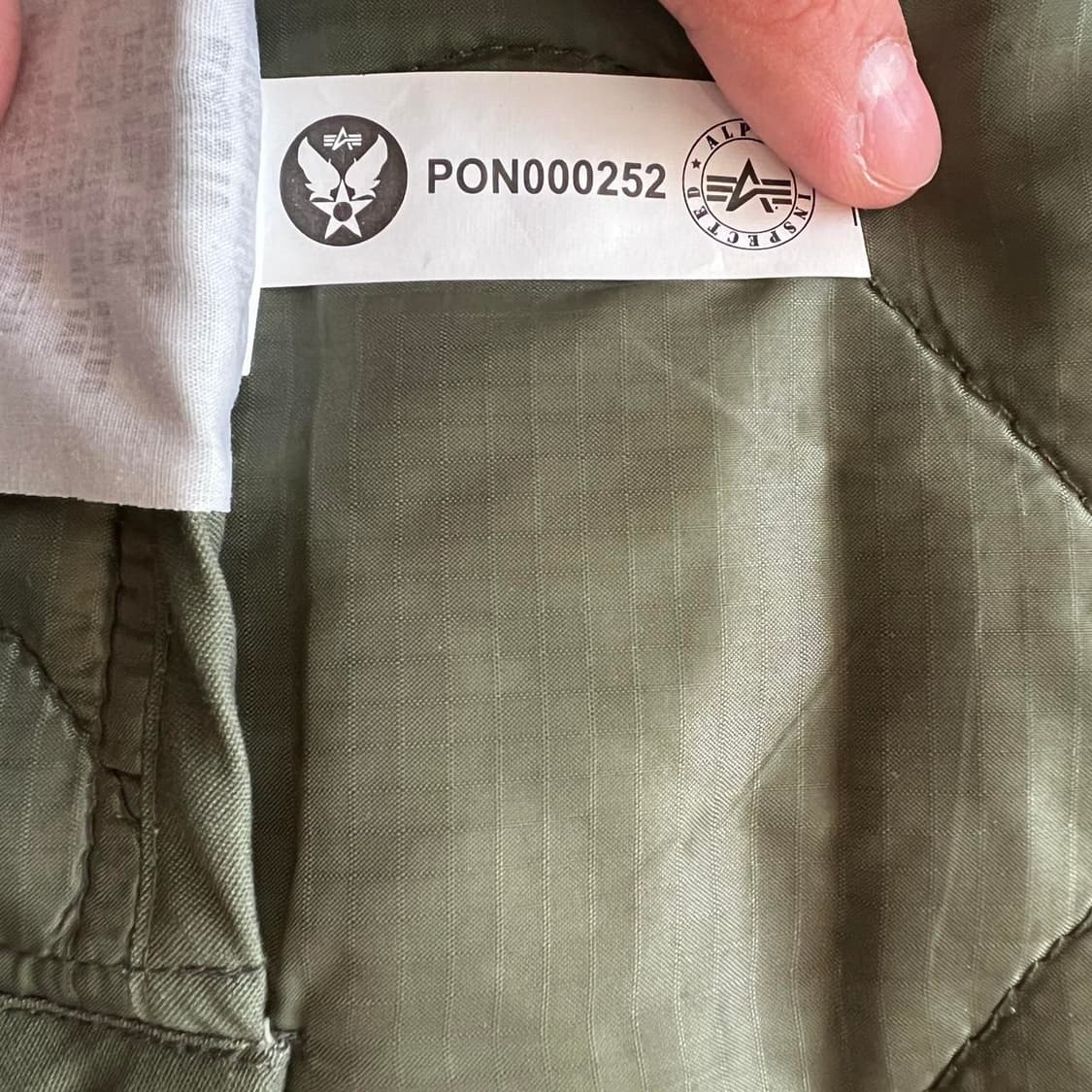 꼼데가르송 X 알파 인더스트리 라이너 자켓 올리브 상품이미지7