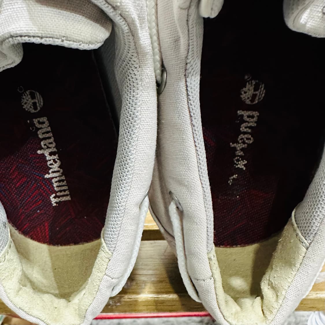 275) 팀버랜드 로퍼 남성 남자 스니커즈 보트 슈즈 화이트 캔버스 상품이미지8