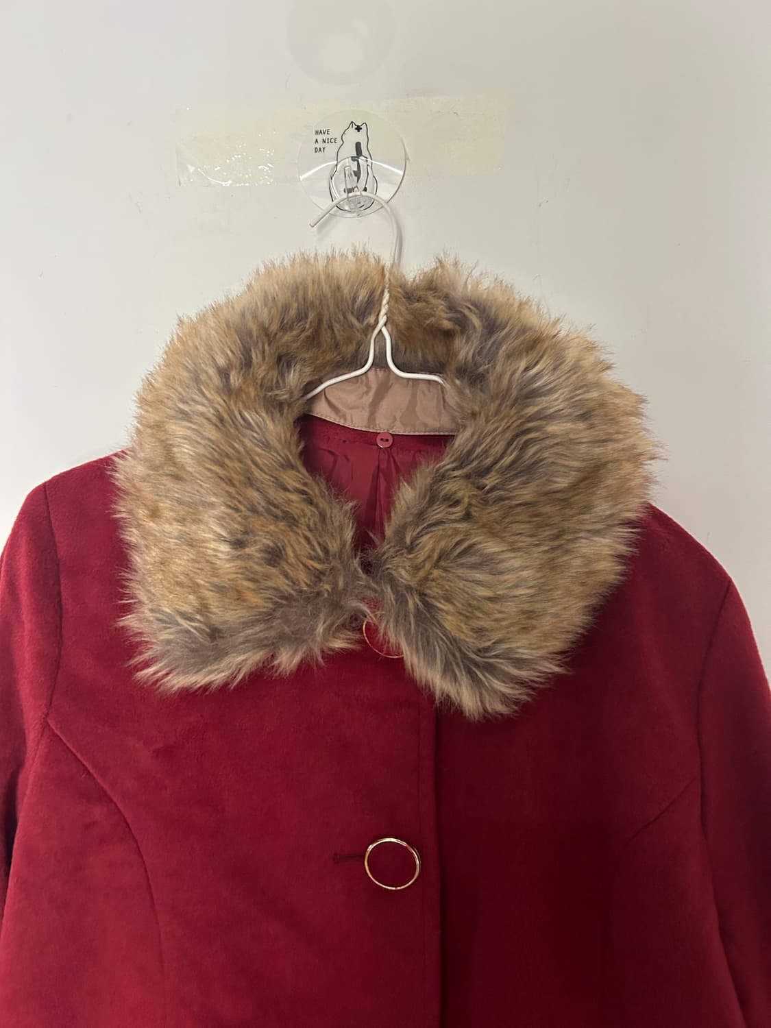 버건디 리본 코트  상품이미지2