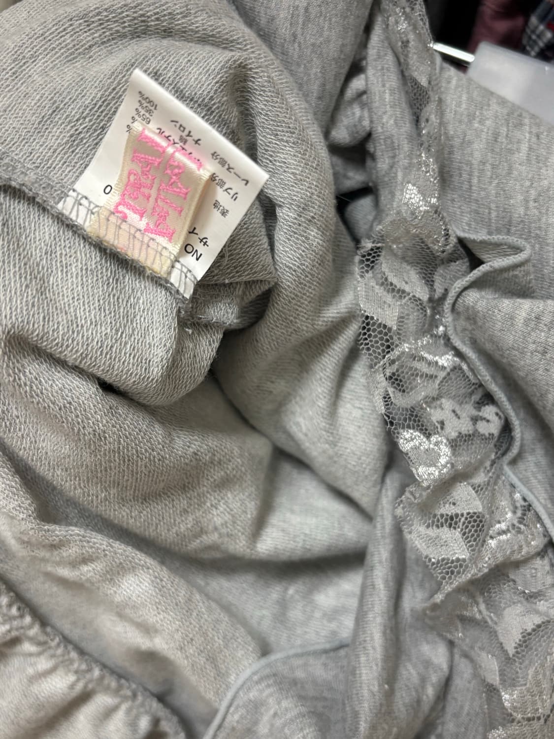 트랄라라 그레이 레이스 스커트 갸루 상품이미지3