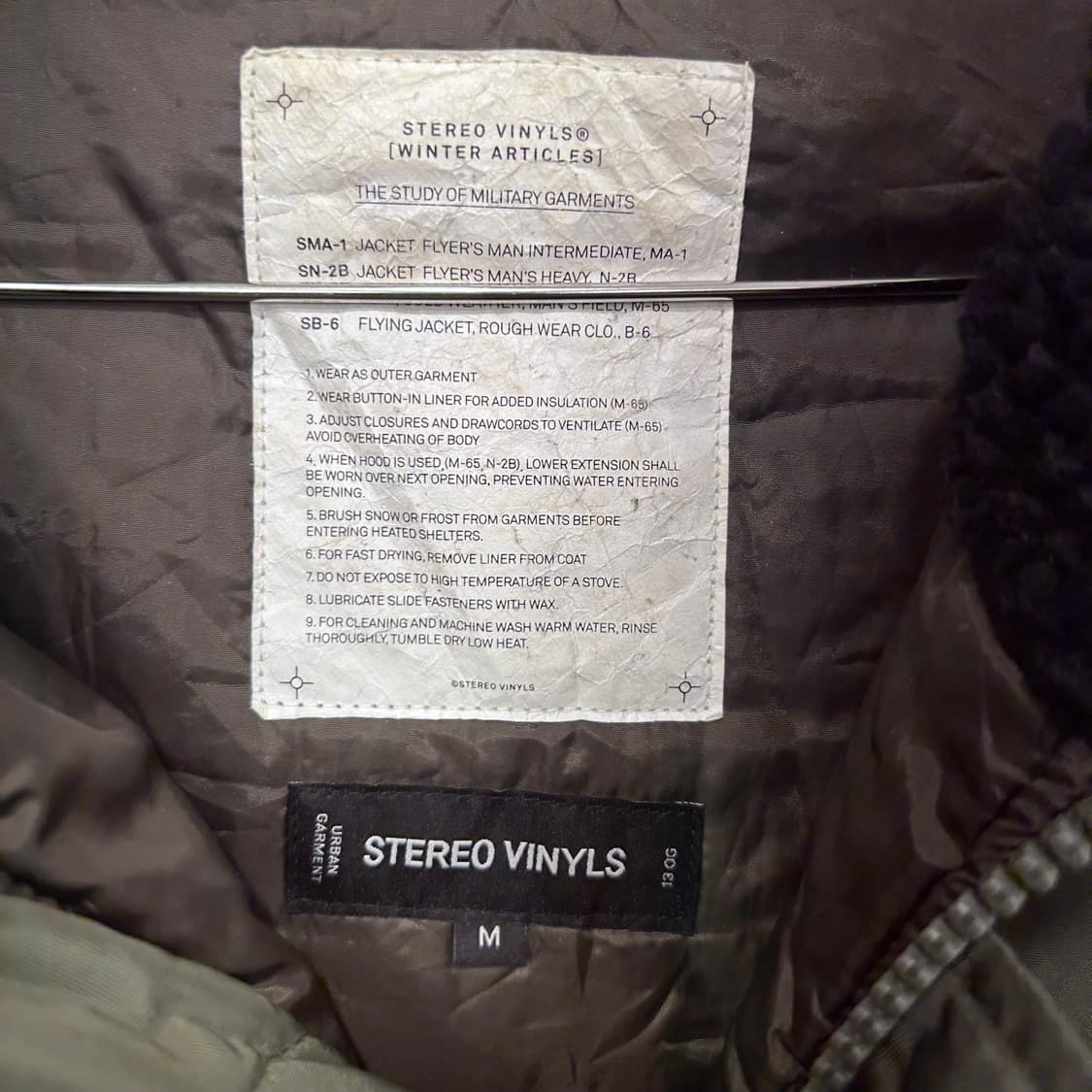 스테레오바이널즈 밀리터리 ma-1 후드 항공점퍼 상품이미지3