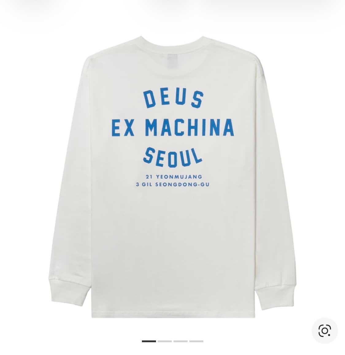 (반택가능)데우스 엑스 마키나 성수 롱슬리브 티셔츠 화이트 미드나잇 블루 상품이미지2