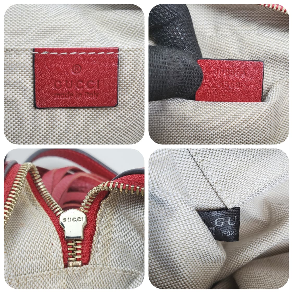 정품 구찌 소호 디스코백 레드 스몰 상품이미지9