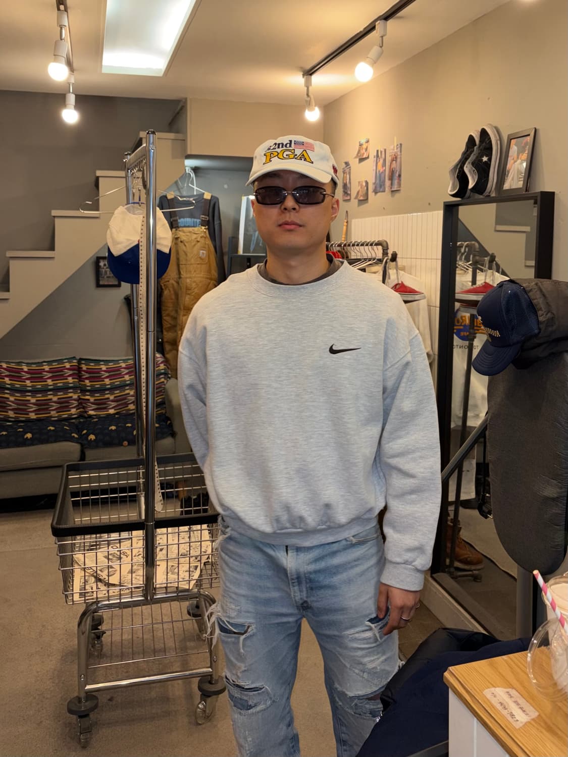 90’s Nike embroidery logo sweatshirts  상품이미지2