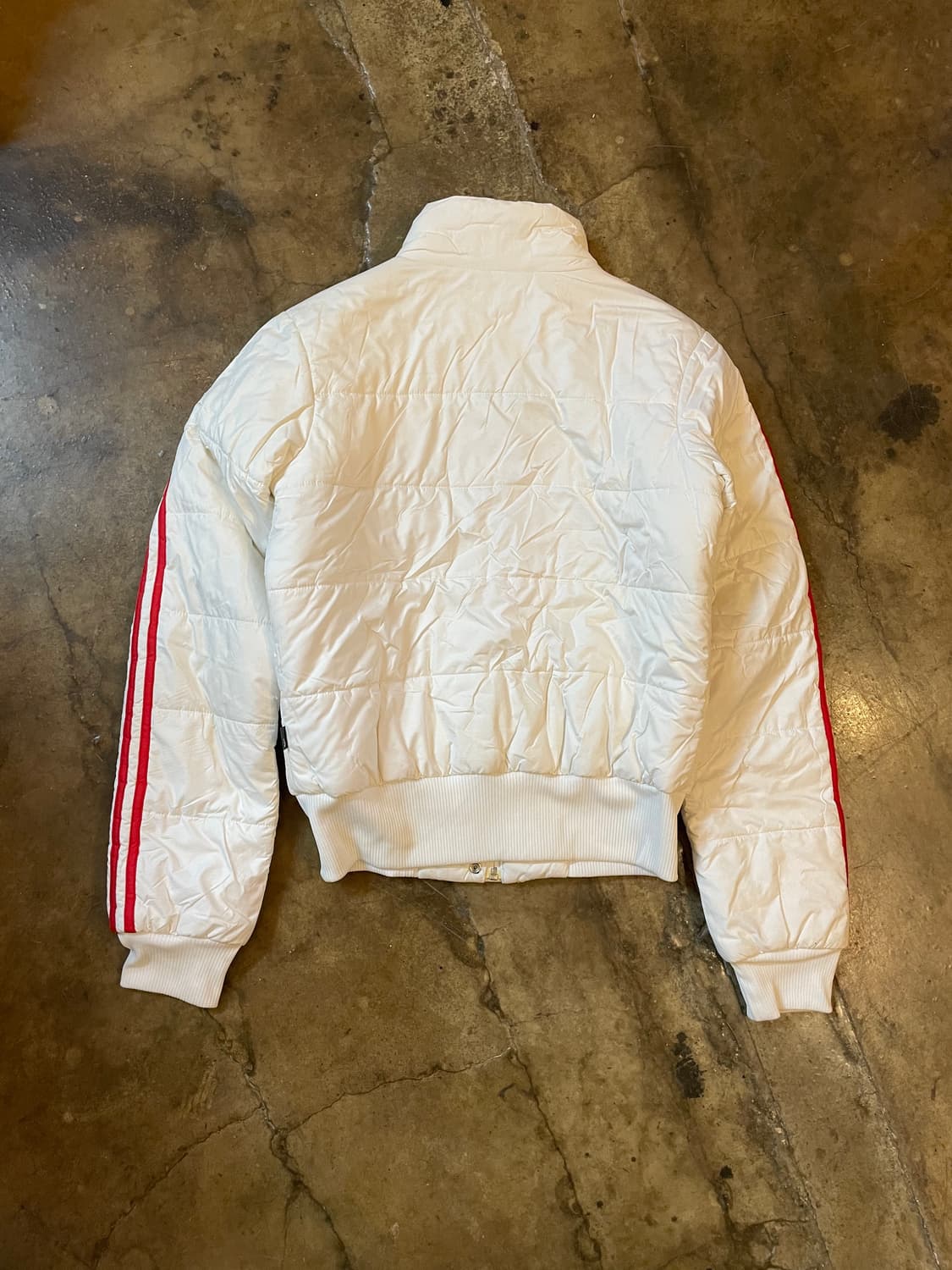 아디다스 y2k 레어 화이트 레드 숏 패디드 자켓 상품이미지6