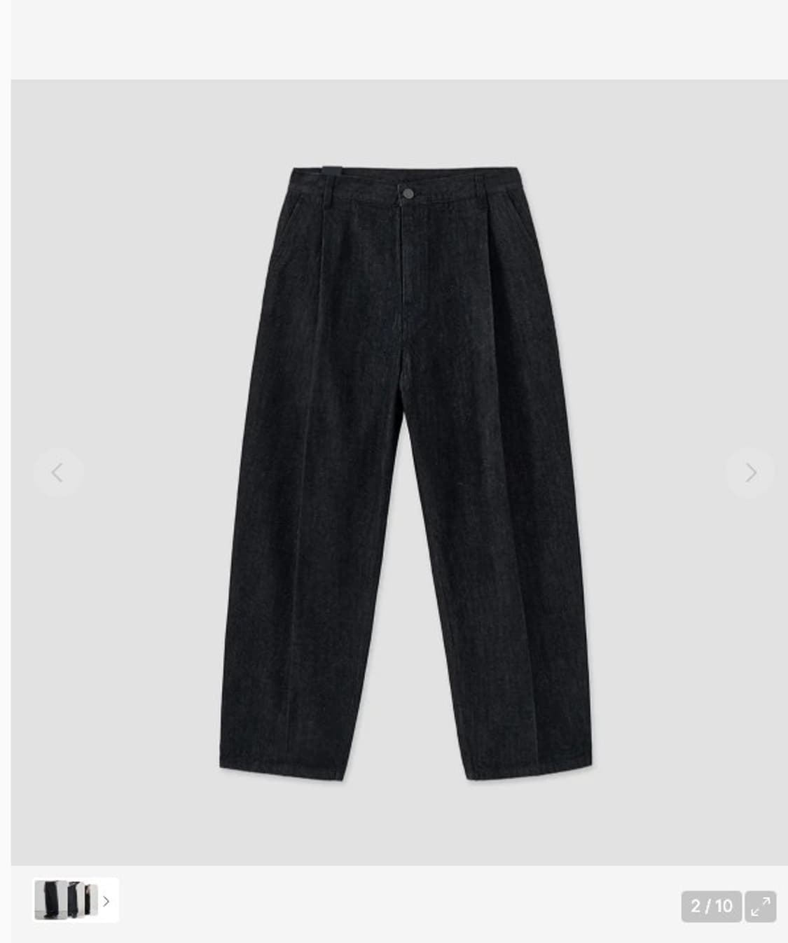 [노이어] 와이드 데님 팬츠 (블랙) 상품이미지1