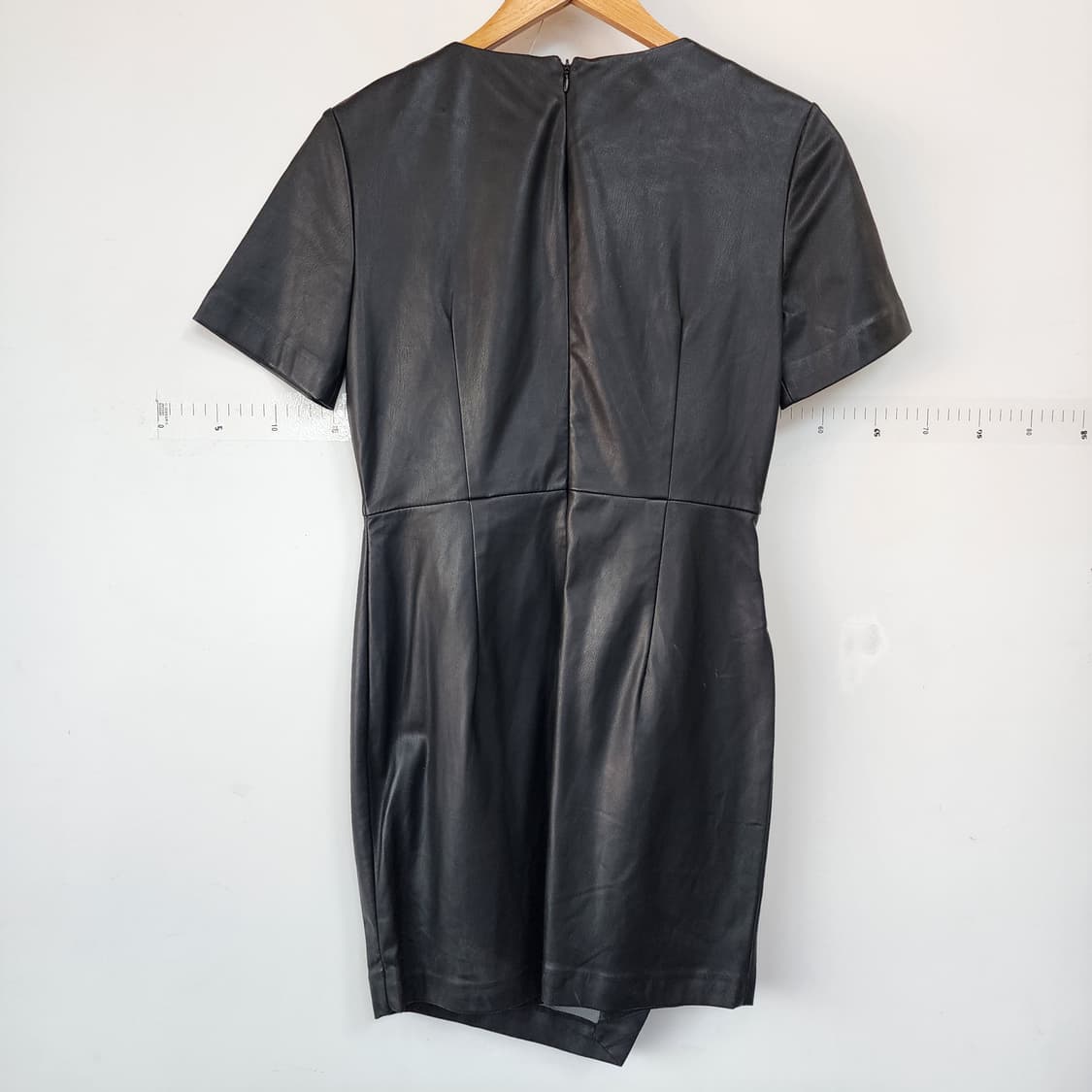 쥬시쥬디 블랙 레더 반팔 원피스 상품이미지3