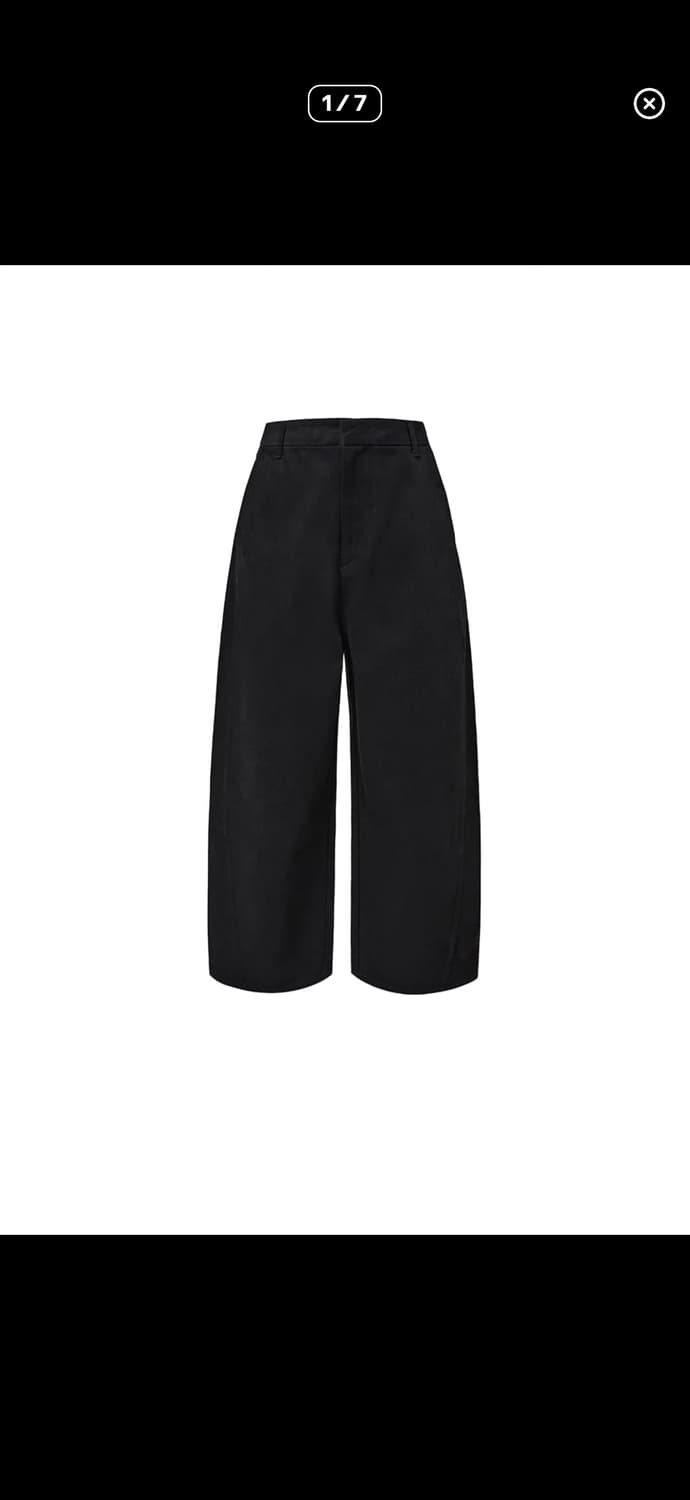 아모멘토 커브드 심 데님 팬츠 XL 상품이미지1