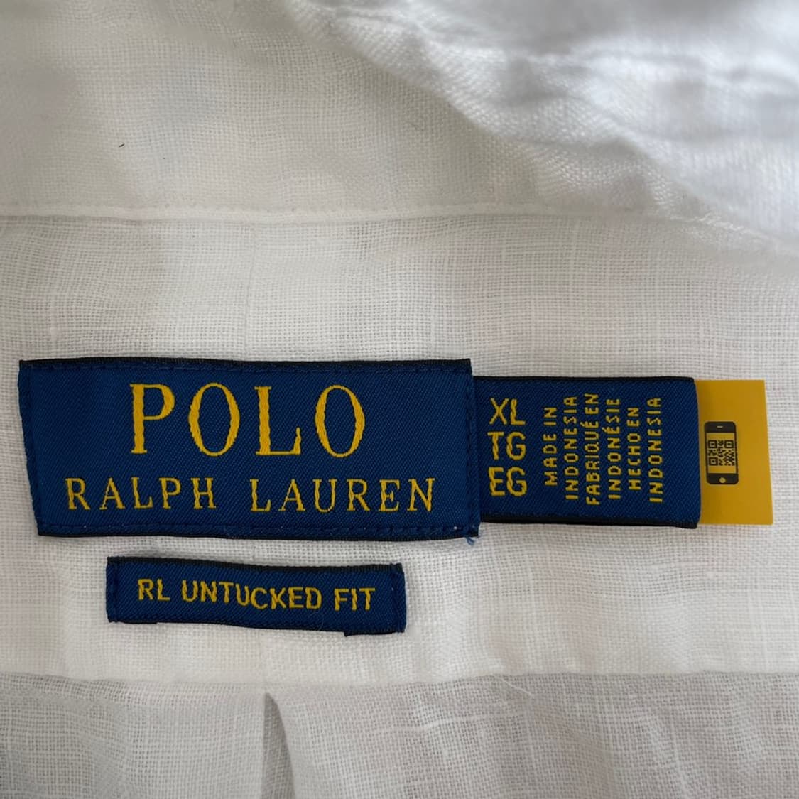 XL 폴로 신형 린넨셔츠 화이트 상품이미지4