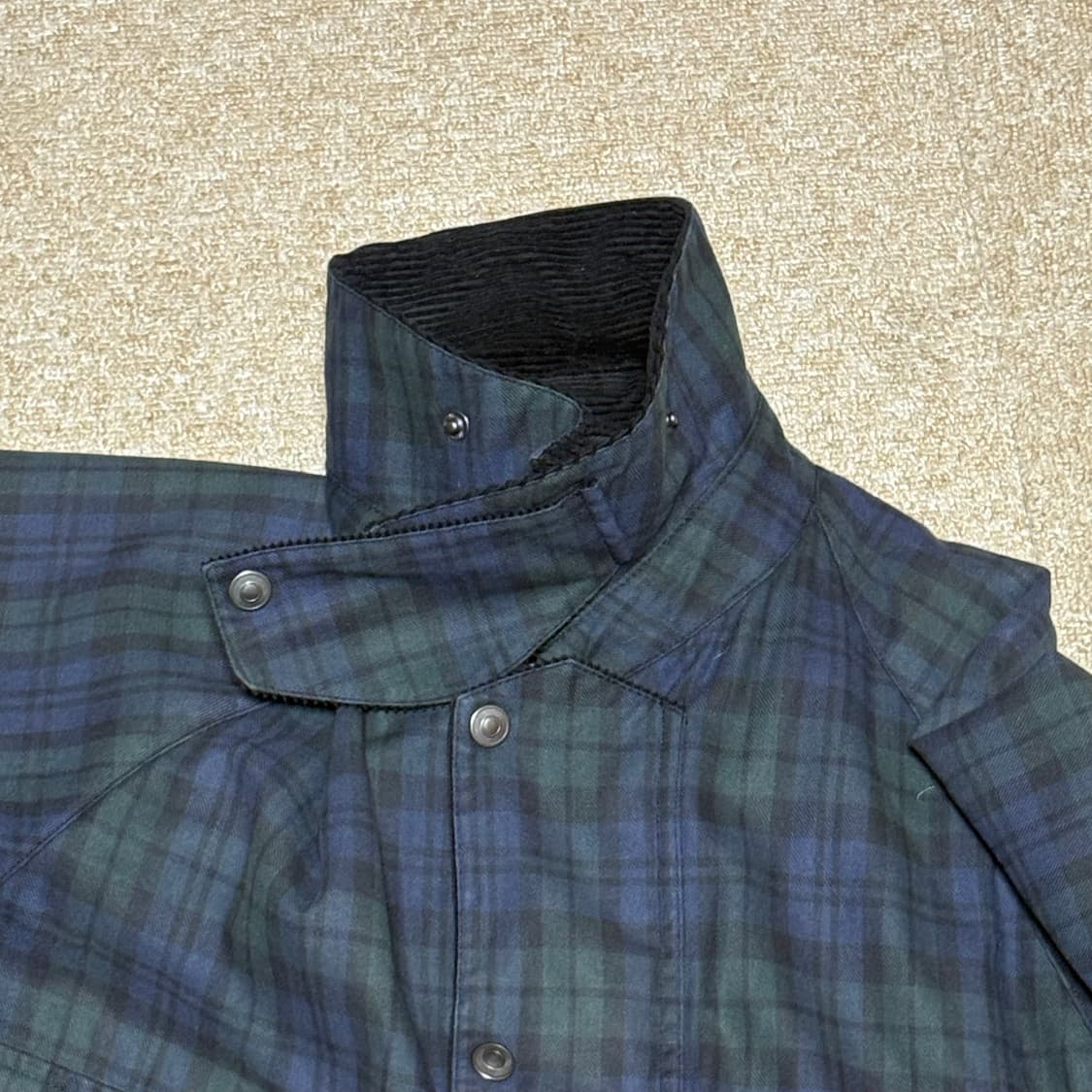 프리즘웍스 블랙와치 바버자켓 L 상품이미지5