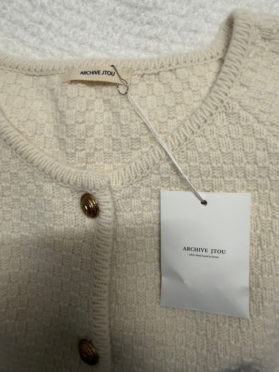 아카이브제이투유 oversized diana cardigan ivory 상품이미지4