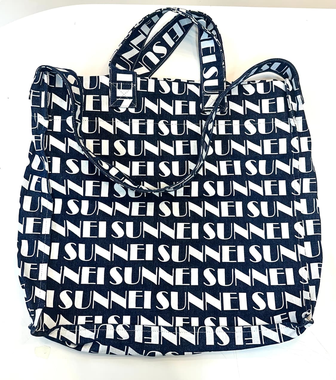 SUNNEI 올오버 로고 패턴 데님 토트백 (민트급) 상품이미지3