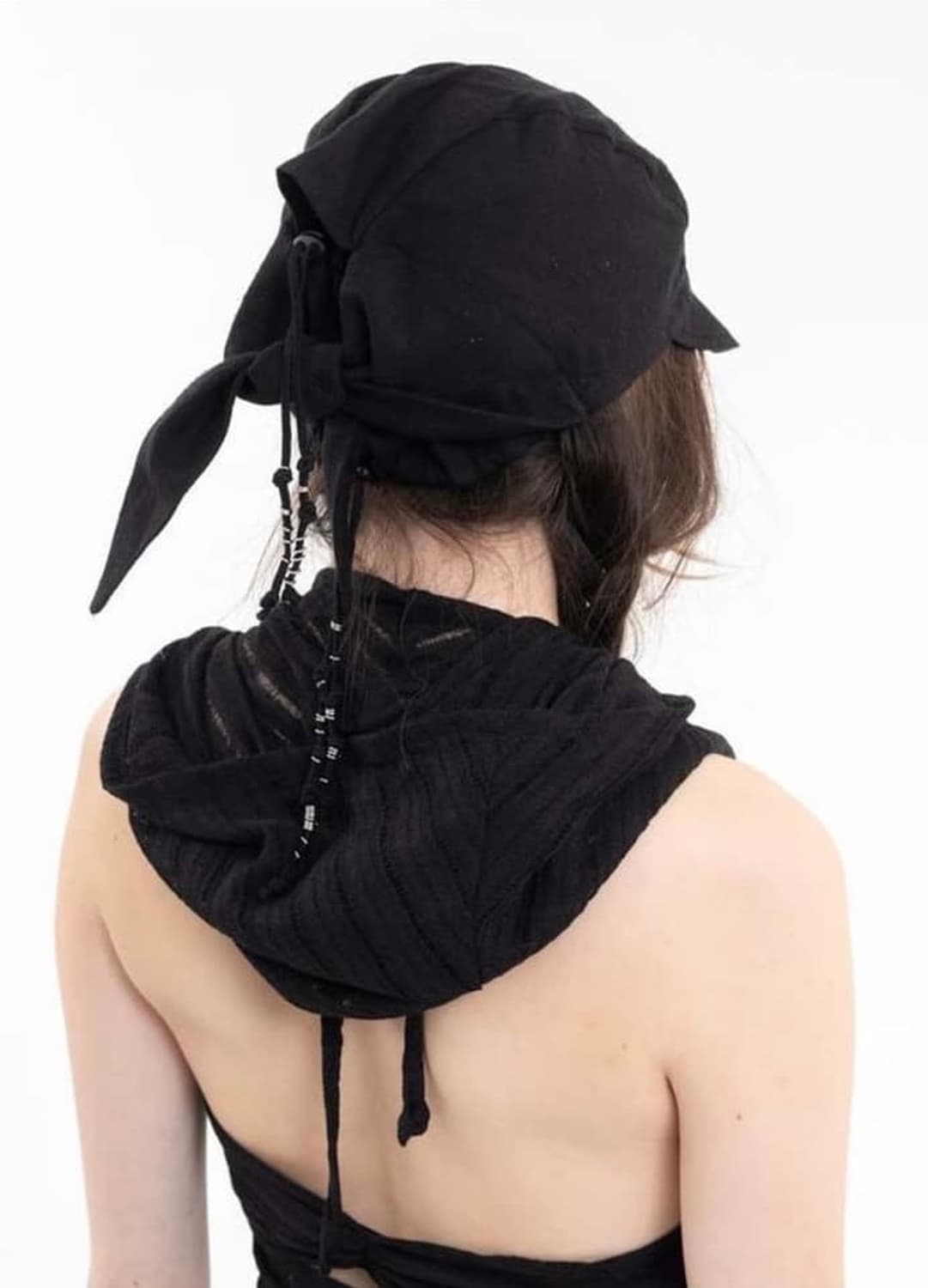 혜인서 후드 홀터 탑 0사이즈 블랙 상품이미지2